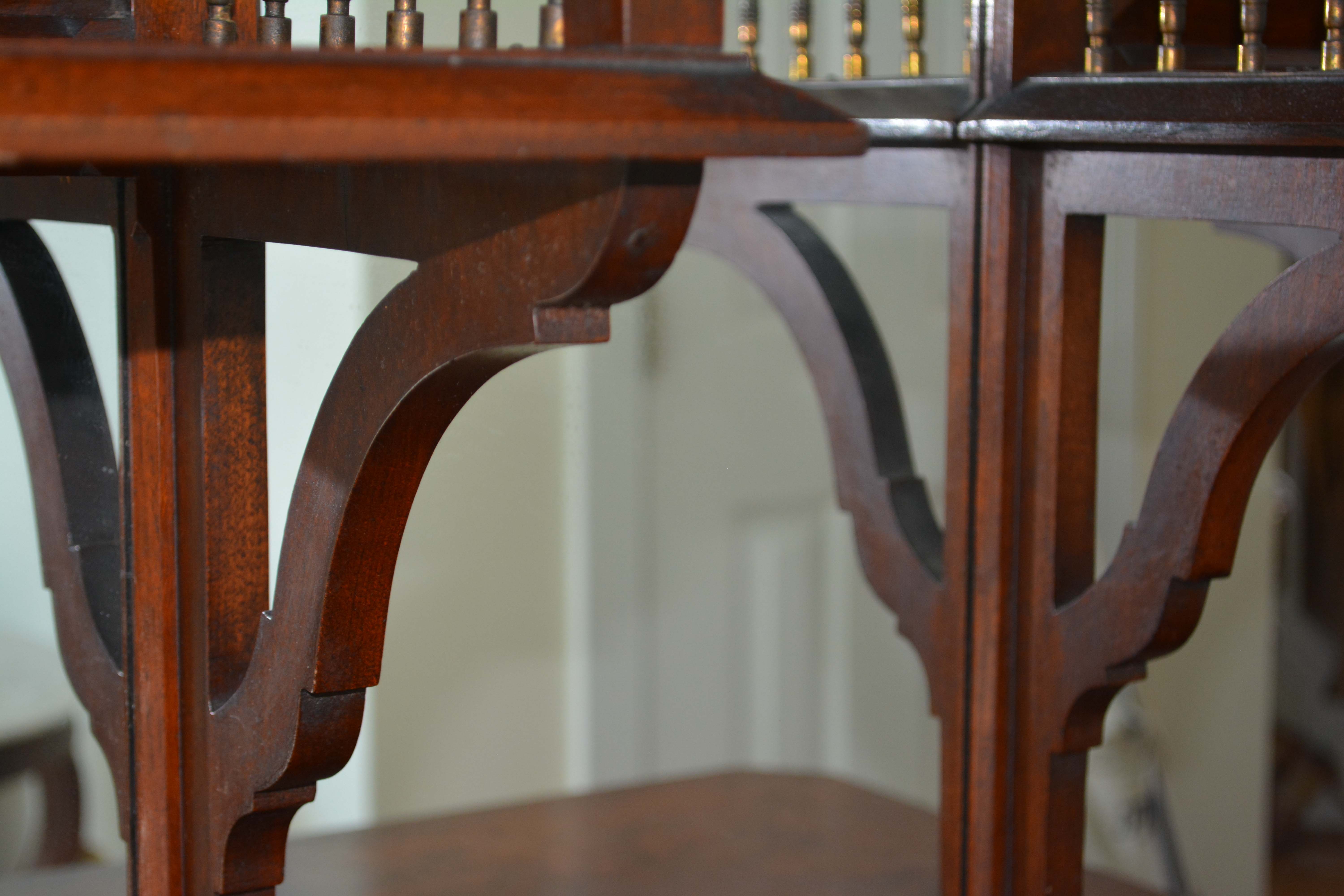 Late Victorian Walnut Buffet with Mirrored Shelves