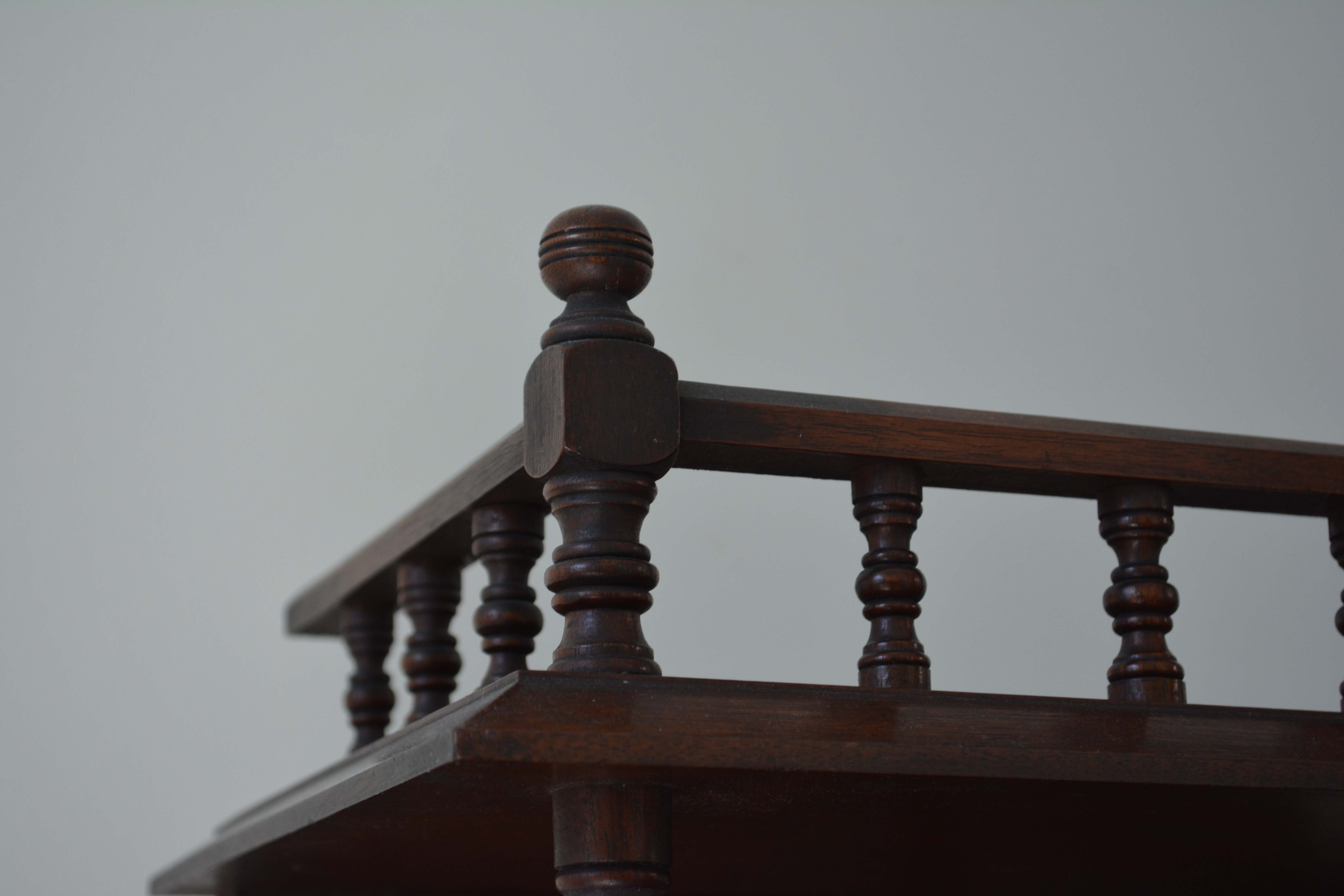 Late Victorian Walnut Buffet with Mirrored Shelves