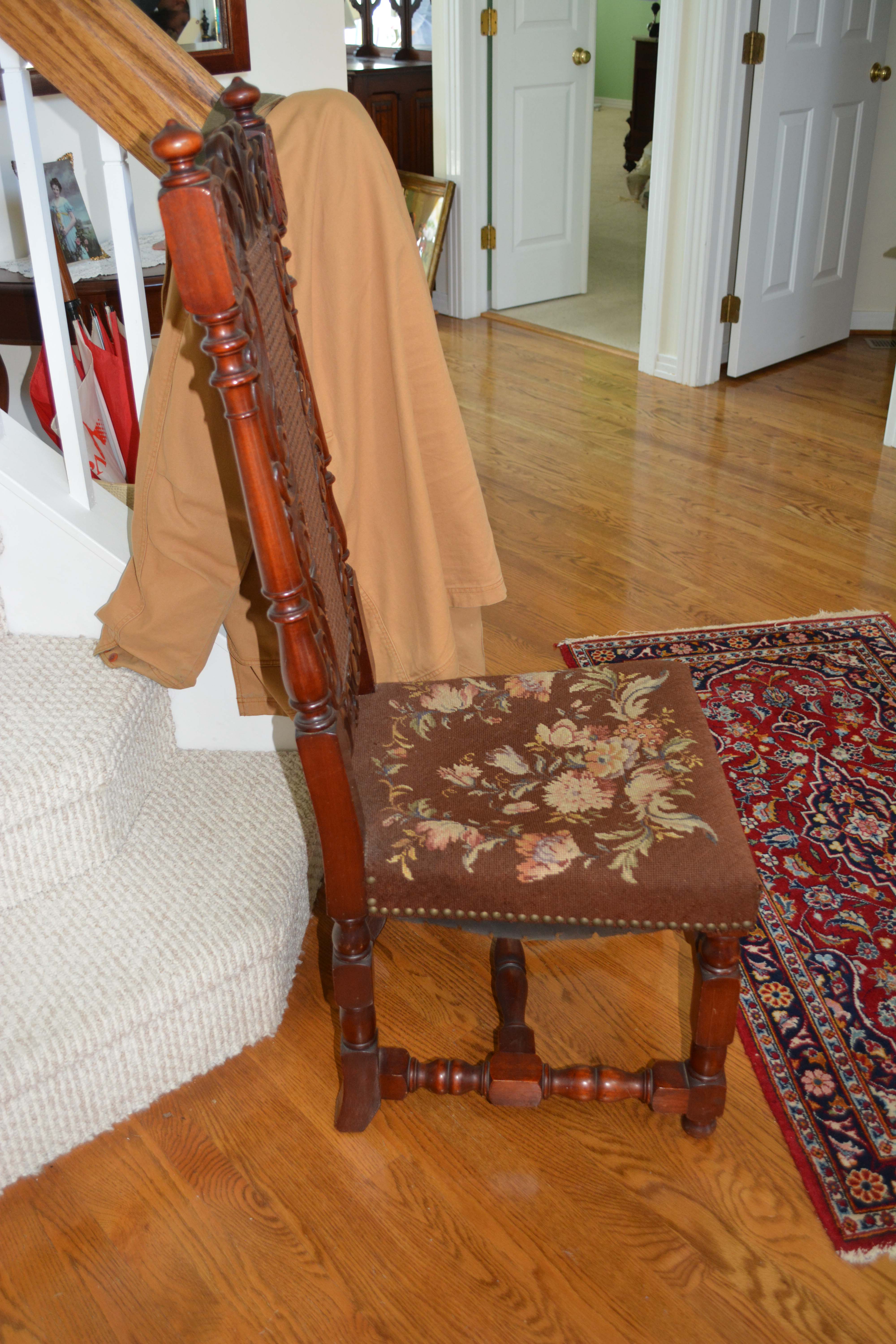 English Renaissance Style Mahogany Side Chair
