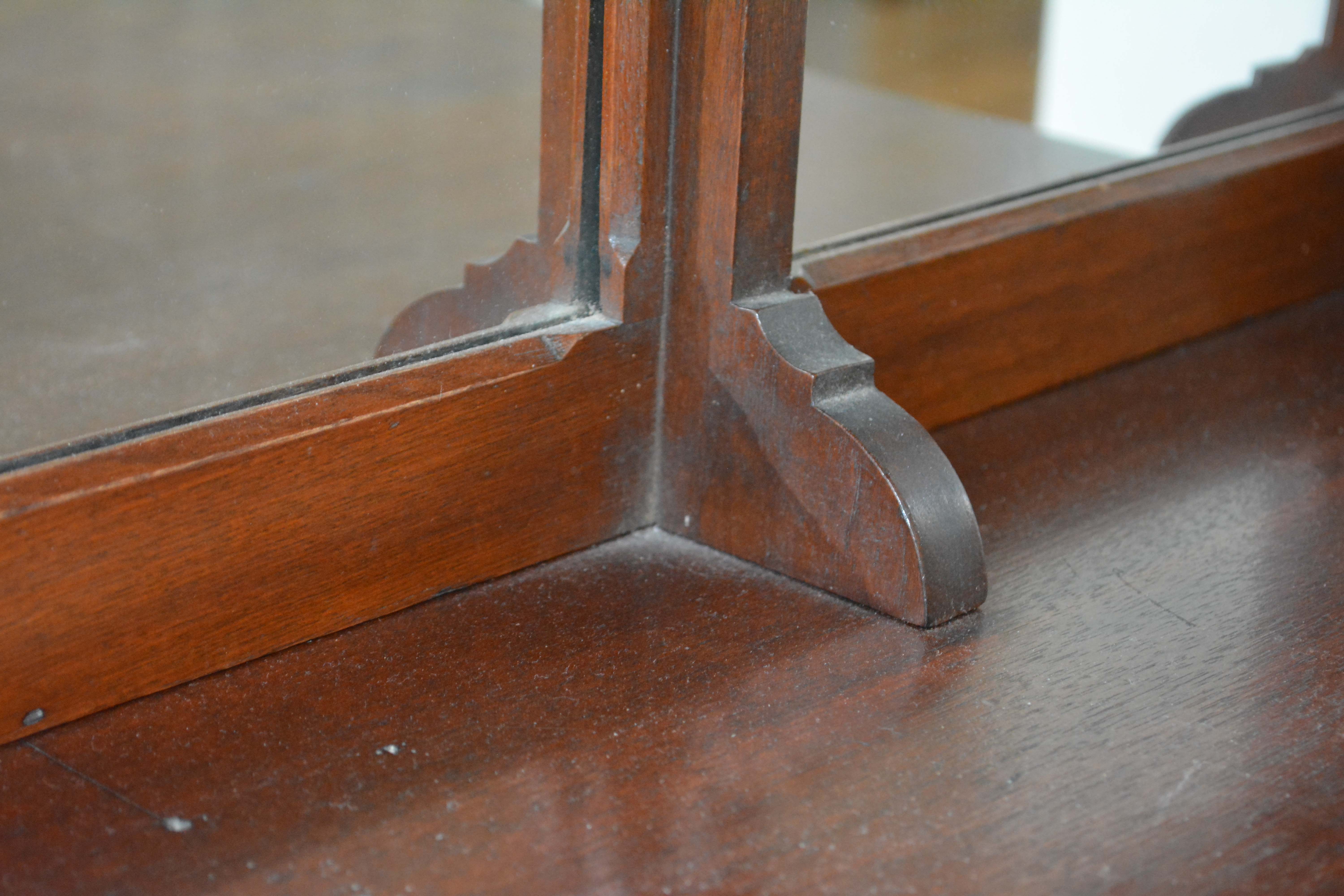 Late Victorian Walnut Buffet with Mirrored Shelves