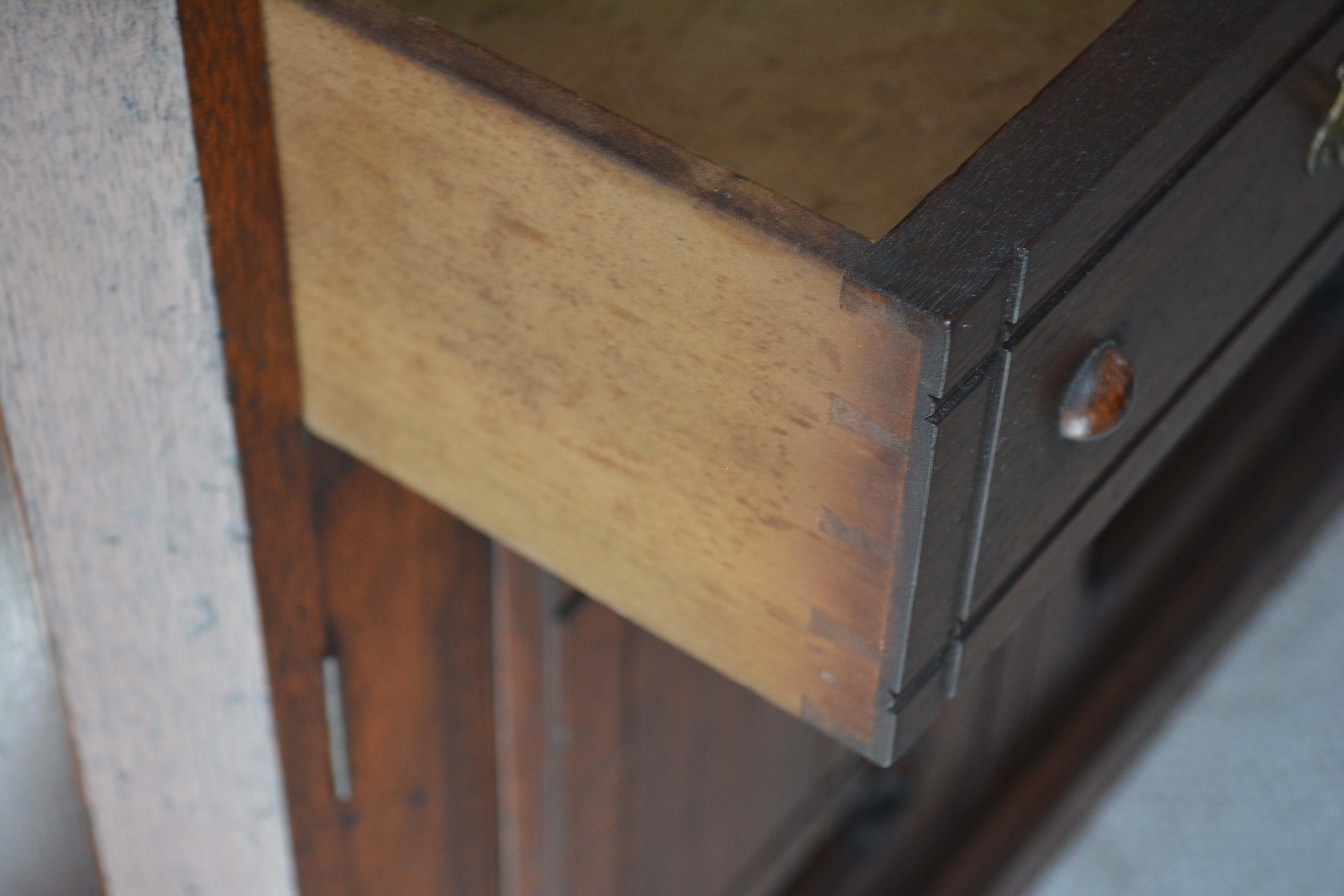 Late Victorian Walnut Buffet with Mirrored Shelves