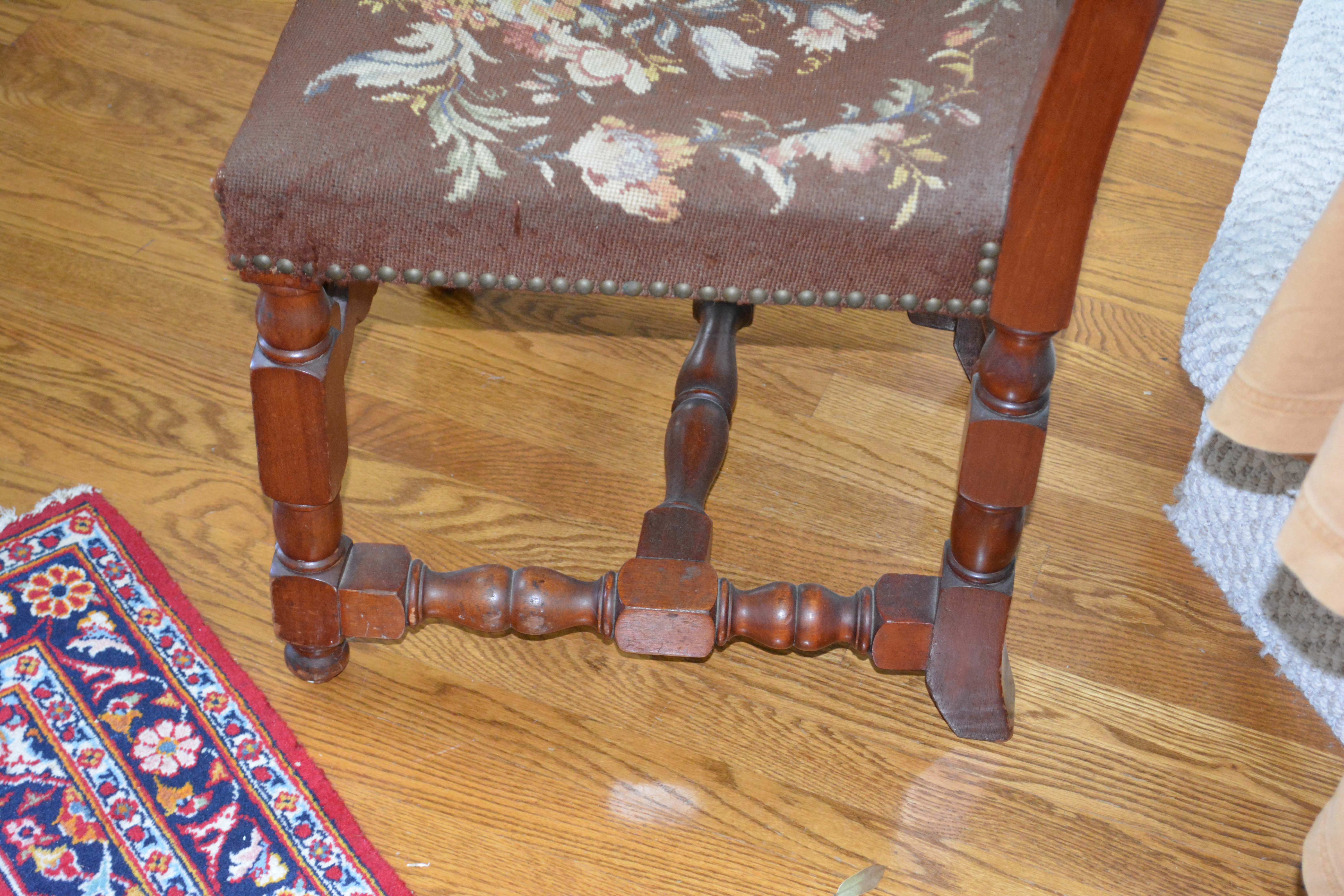 English Renaissance Style Mahogany Side Chair