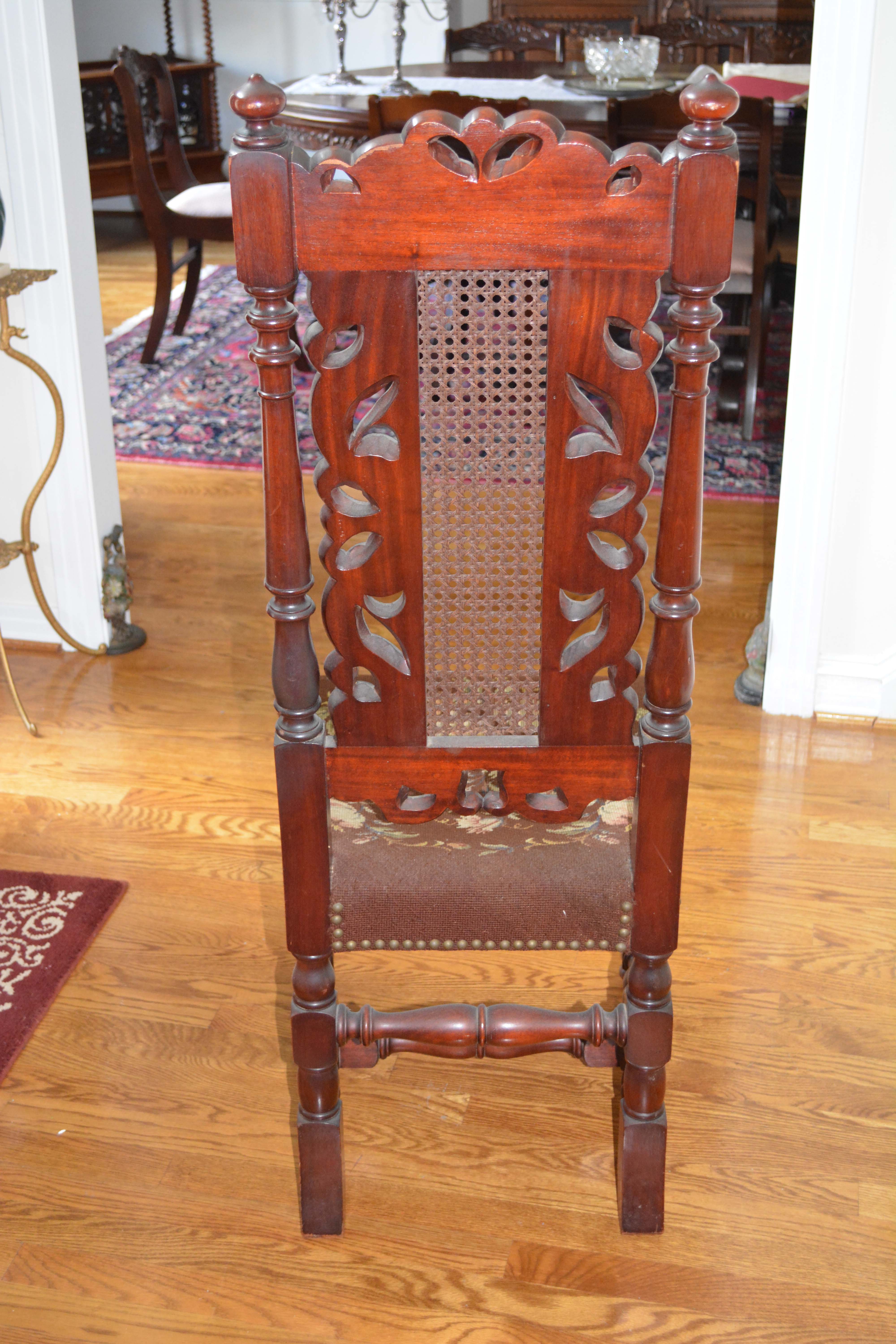 English Renaissance Style Mahogany Side Chair