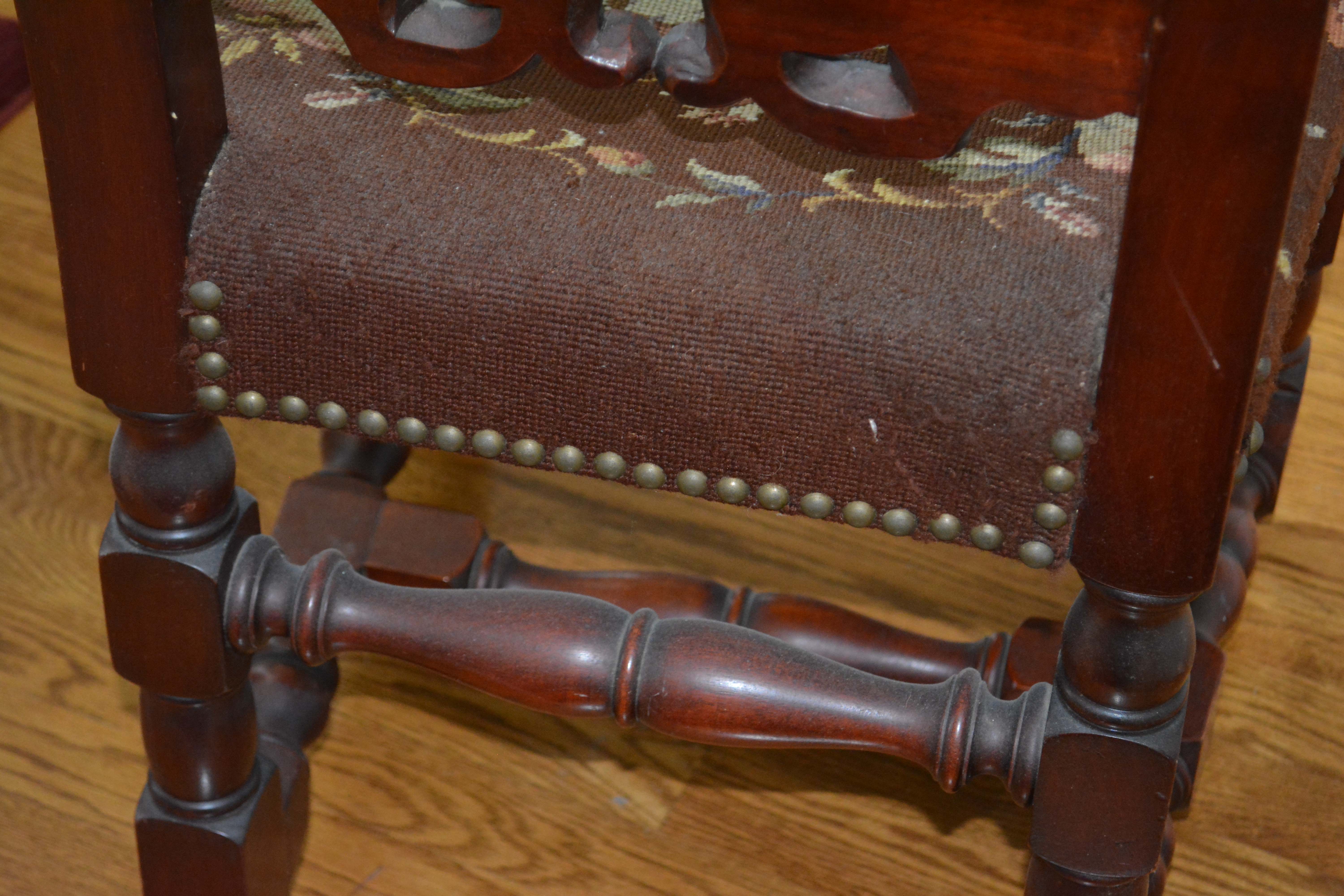 English Renaissance Style Mahogany Side Chair