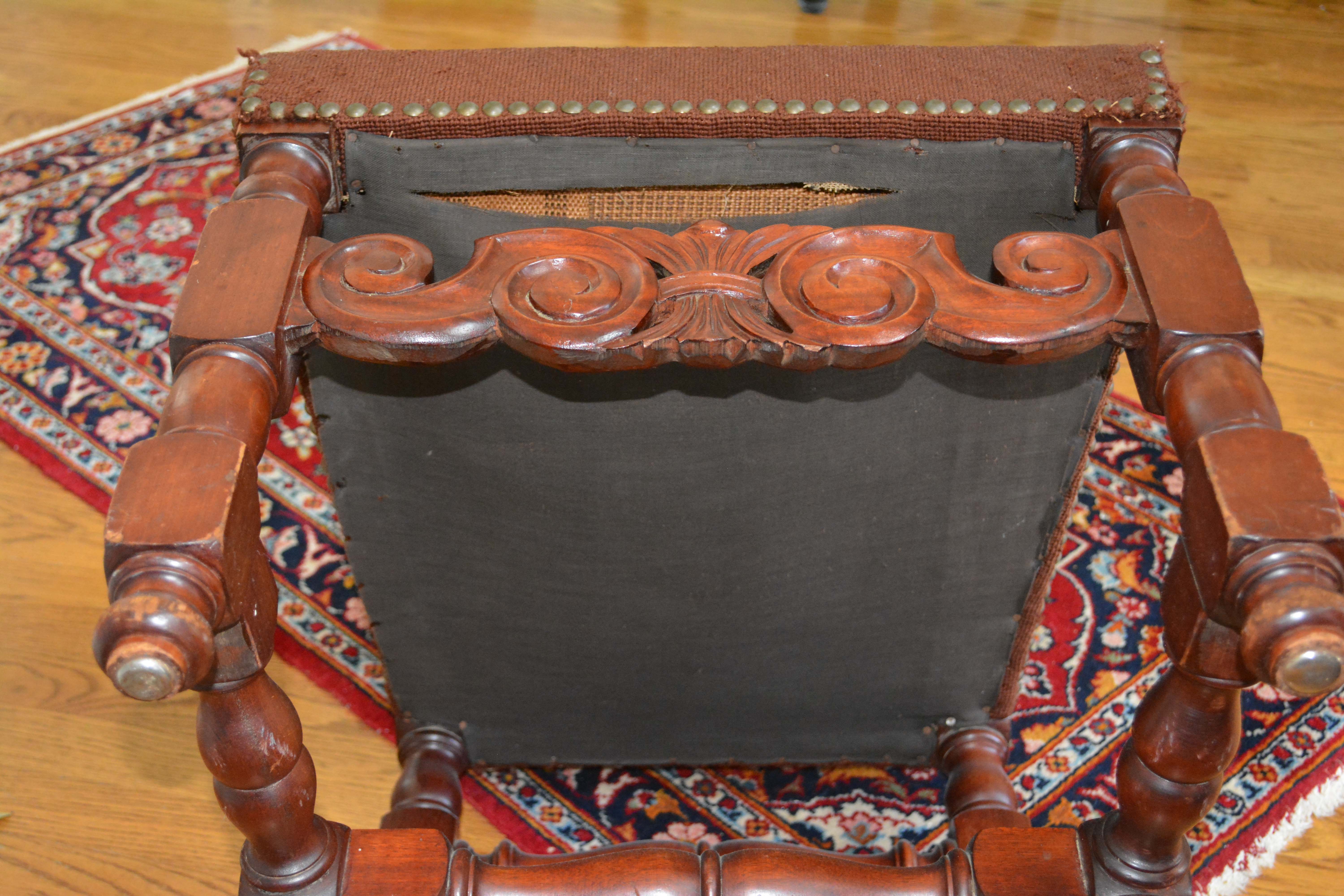 English Renaissance Style Mahogany Side Chair