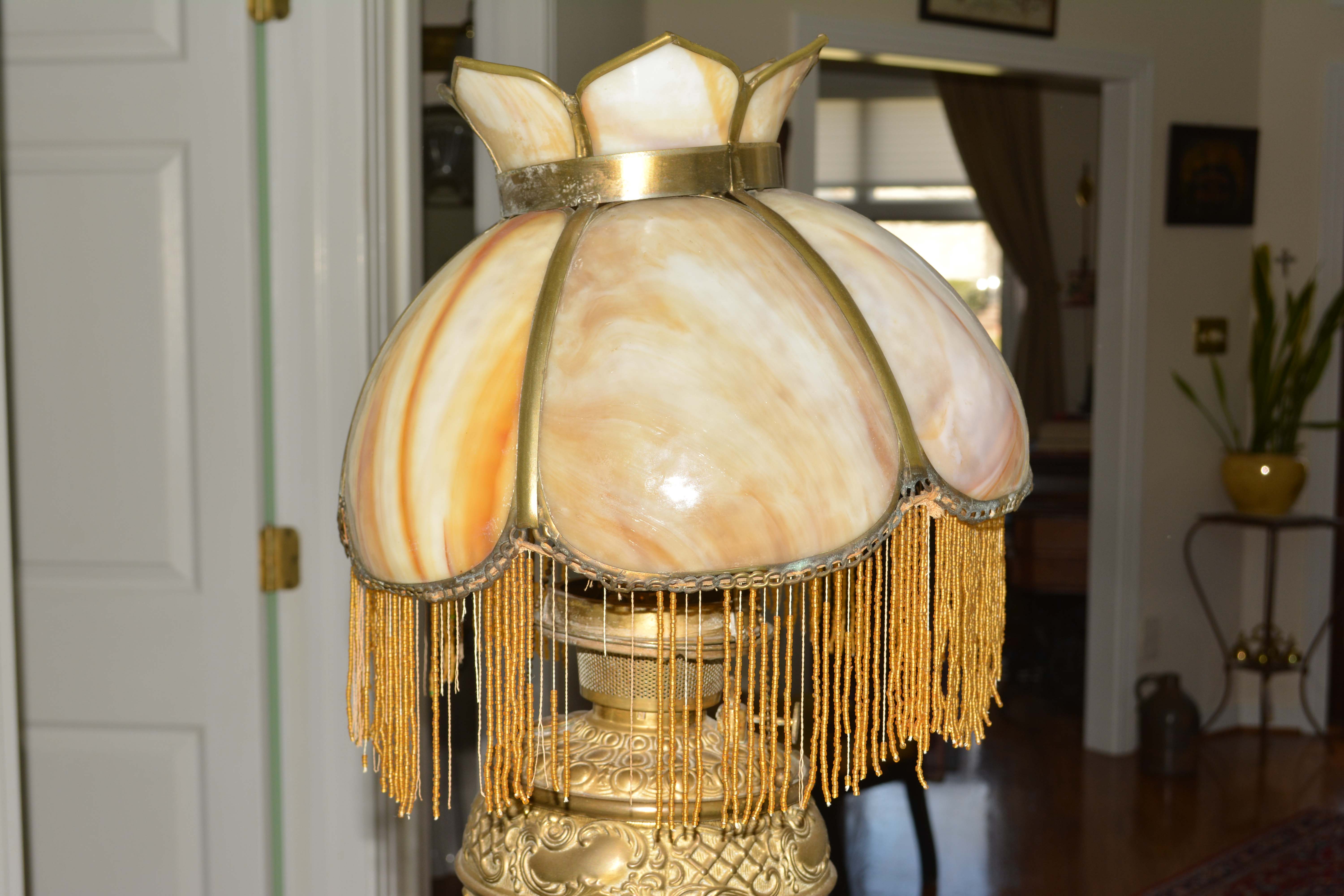 Vintage Brass Parlor Floor Lamp