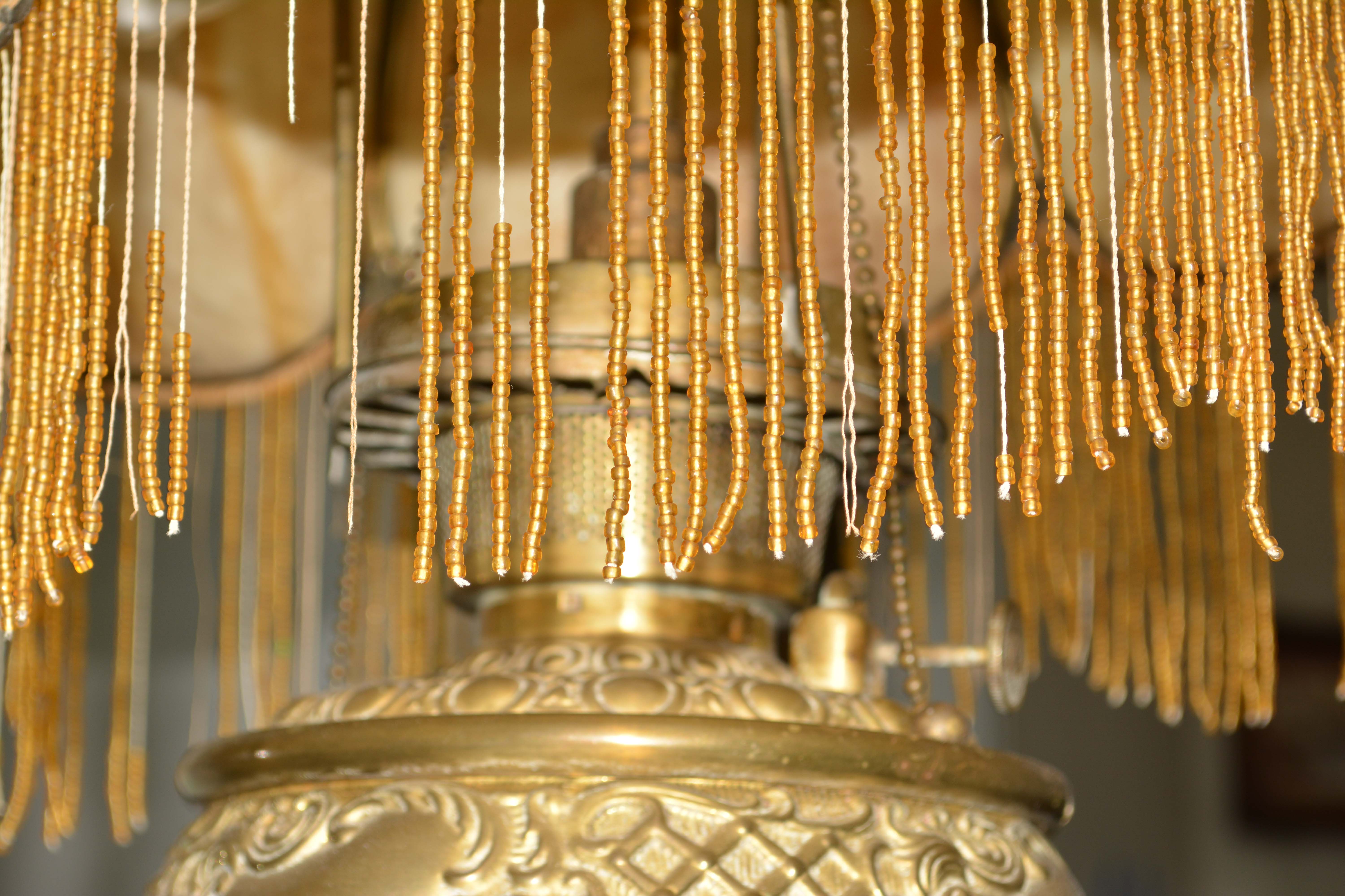 Vintage Brass Parlor Floor Lamp