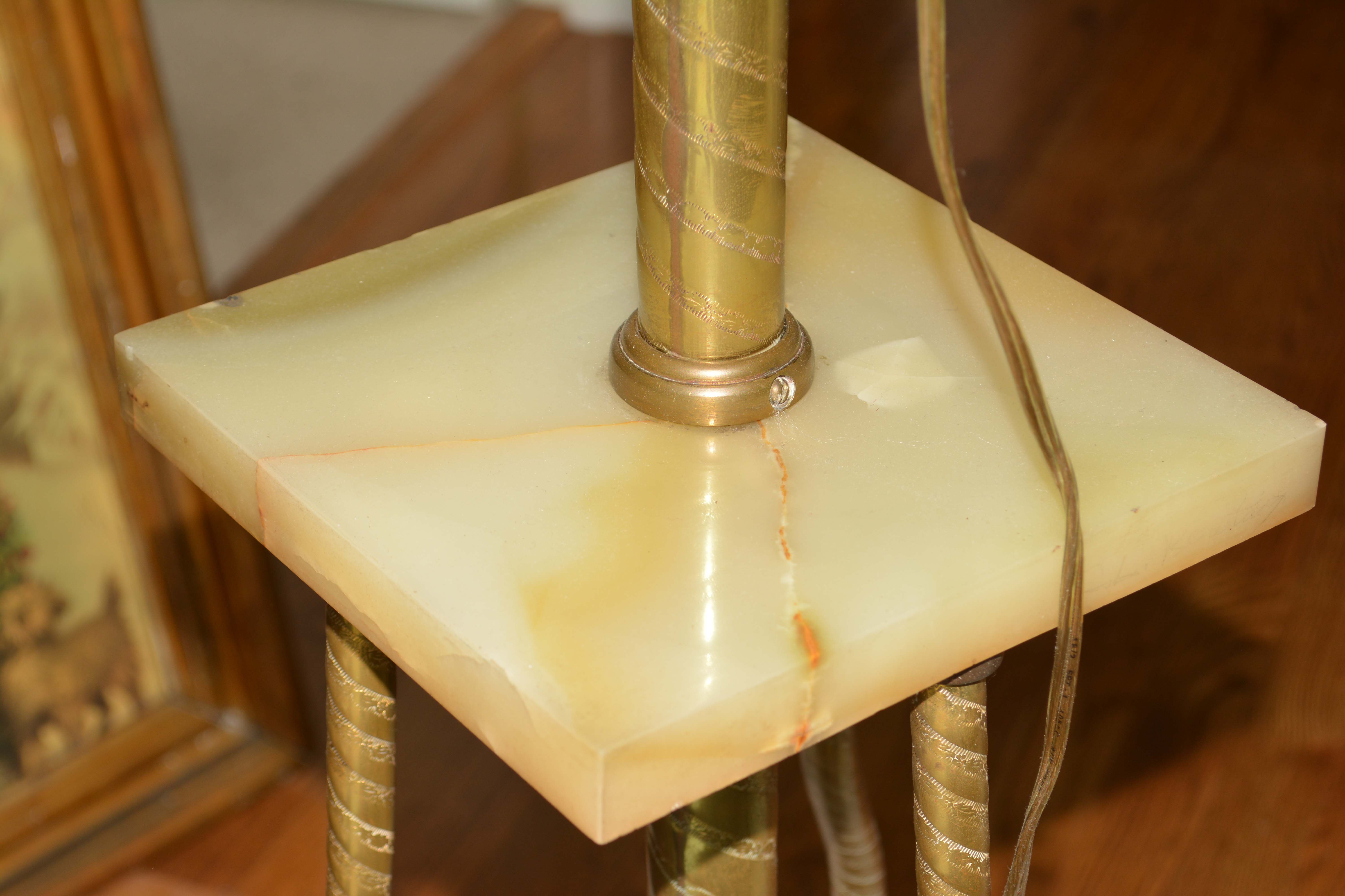 Vintage Brass Parlor Floor Lamp