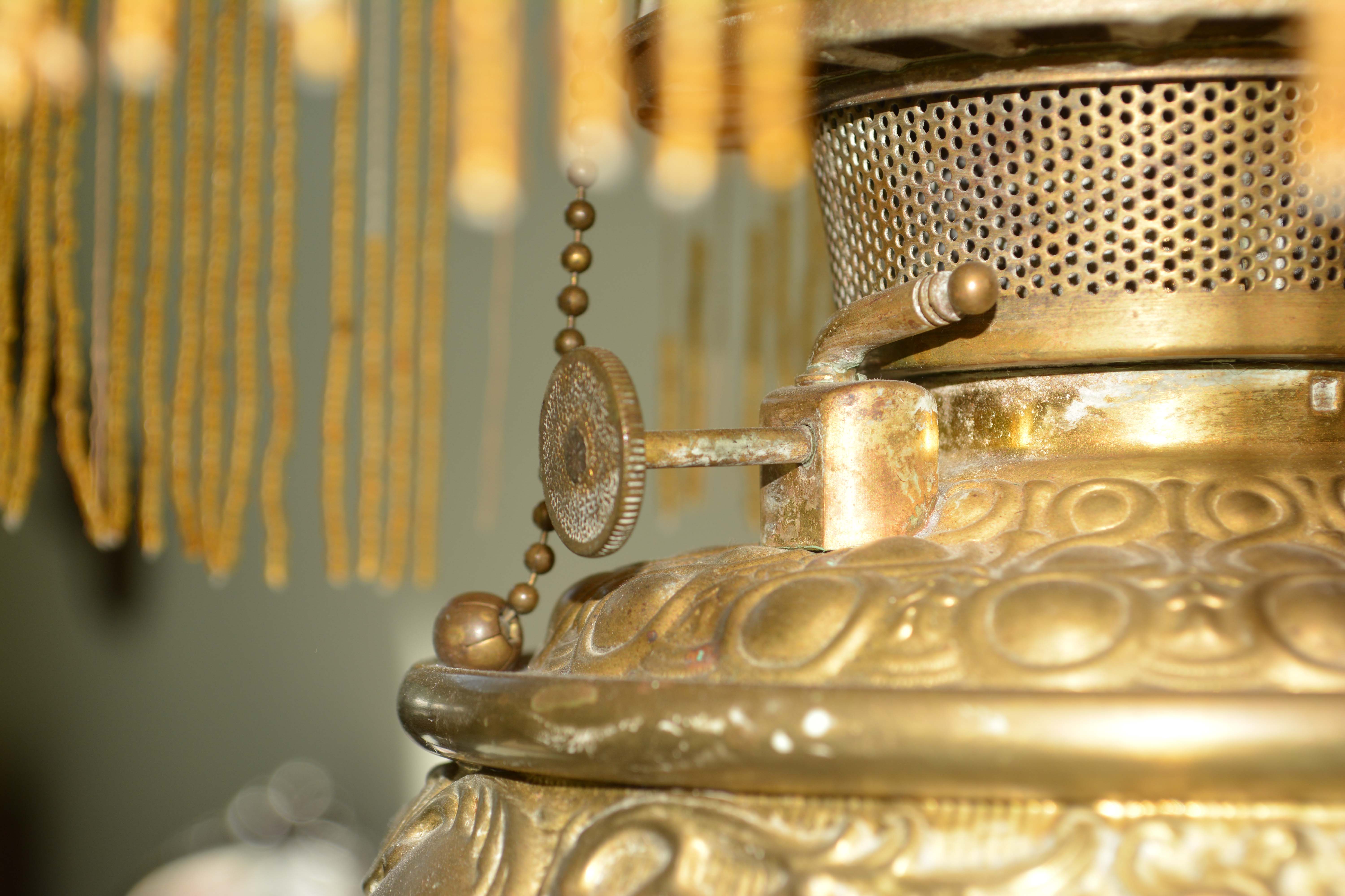 Vintage Brass Parlor Floor Lamp