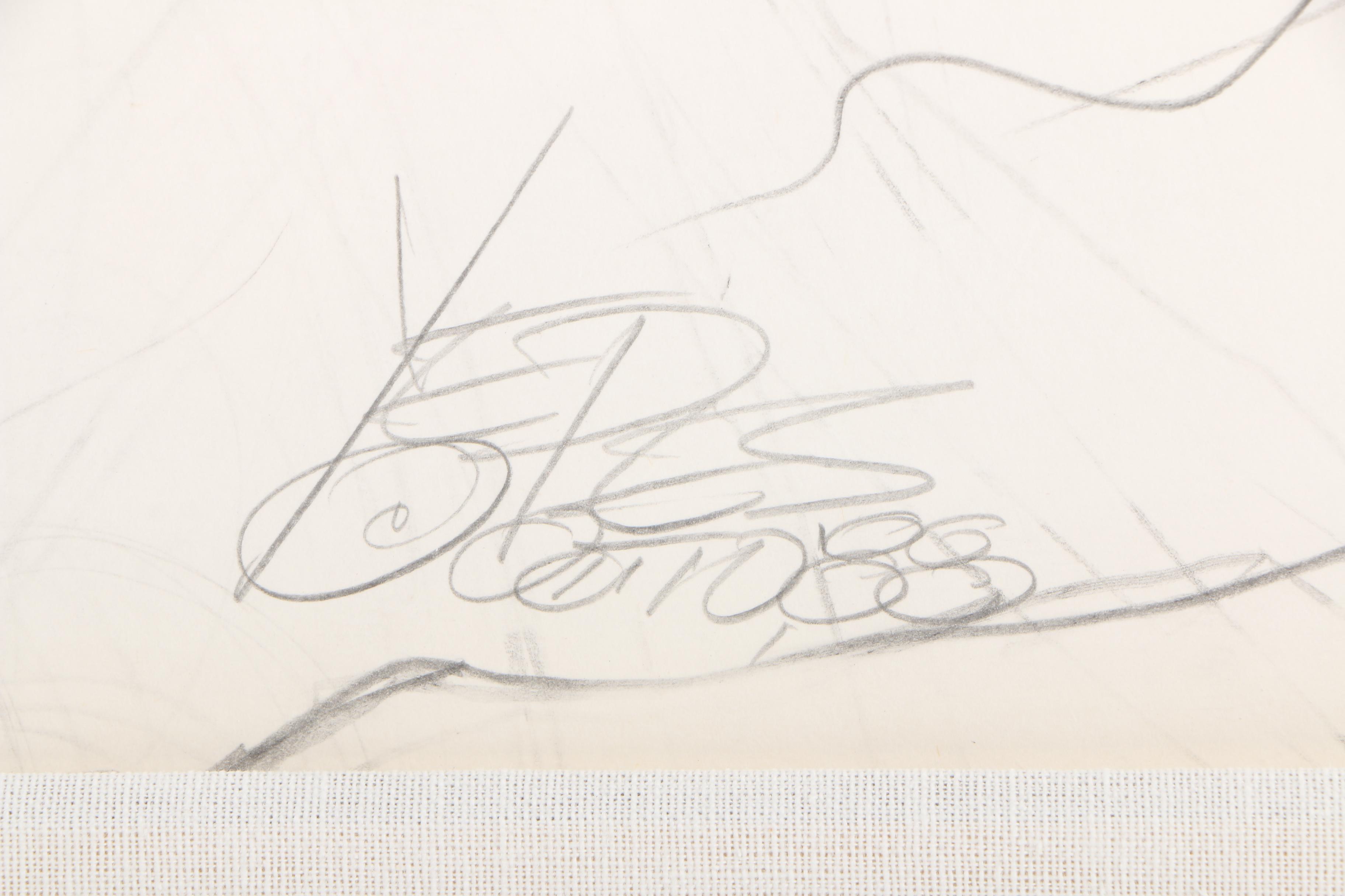 George Yepes Pencil Sketch of Kissing Couple