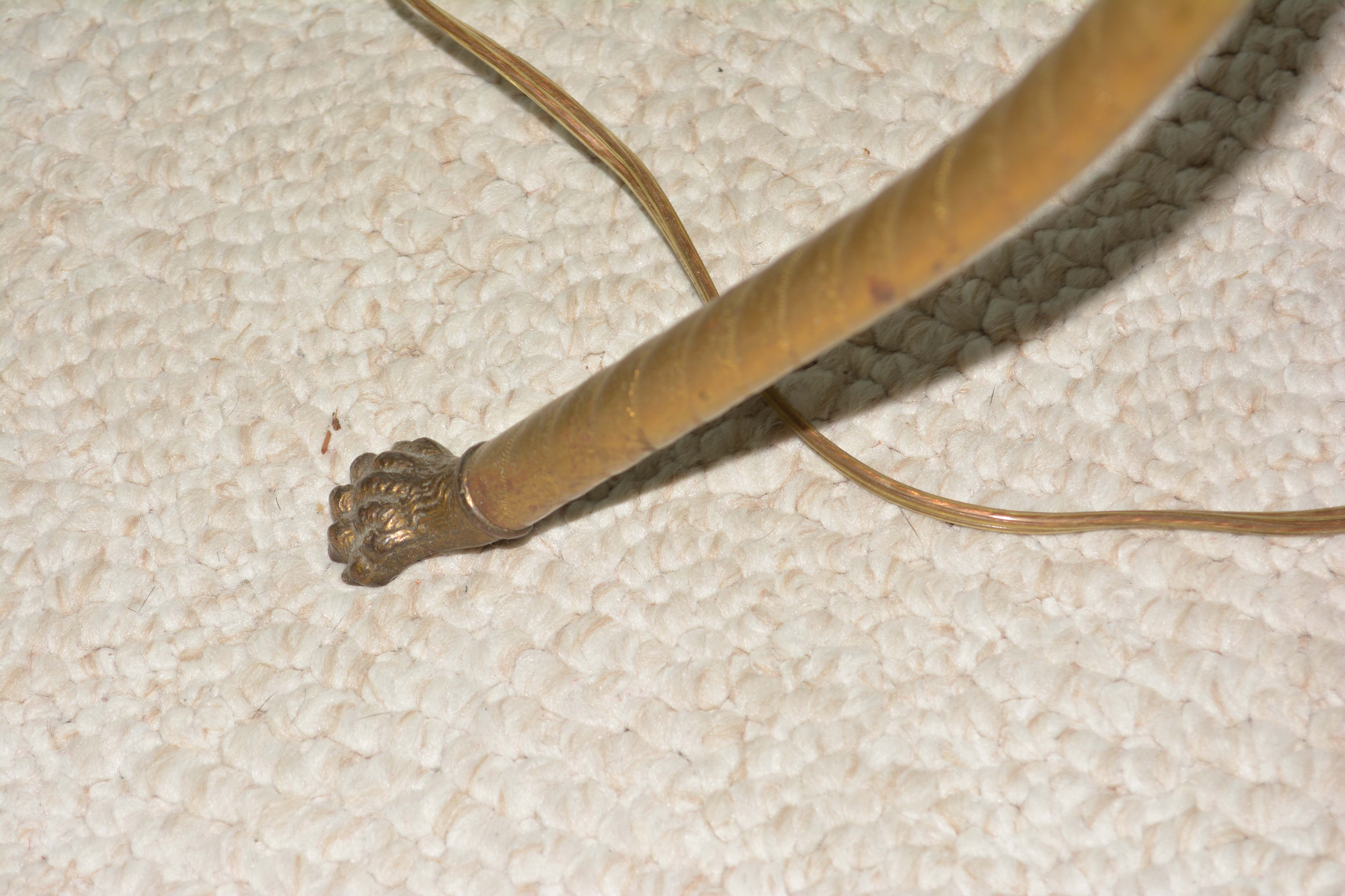 Vintage Brass Parlor Floor Lamp