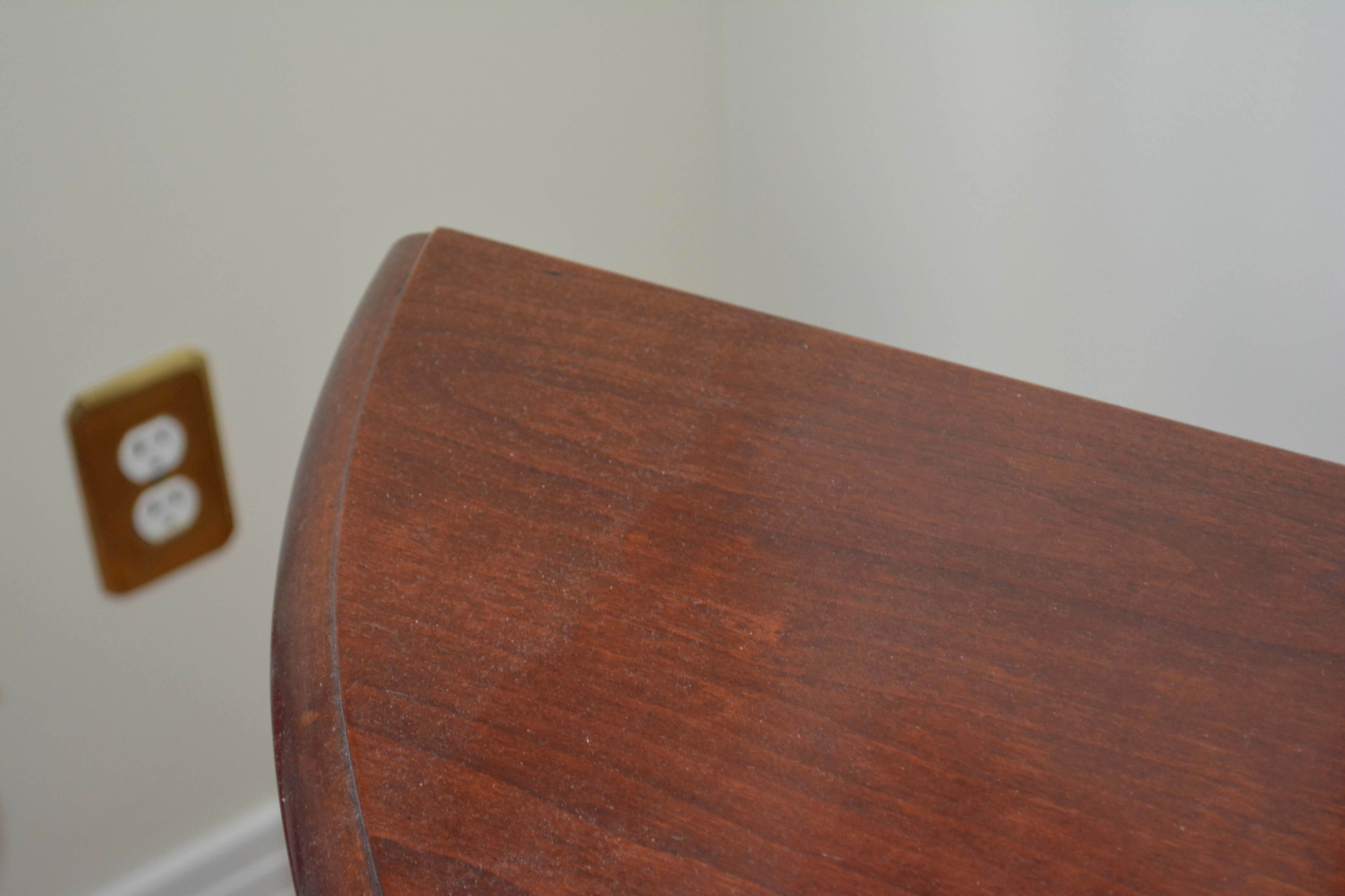 Mahogany Demilune Console Table