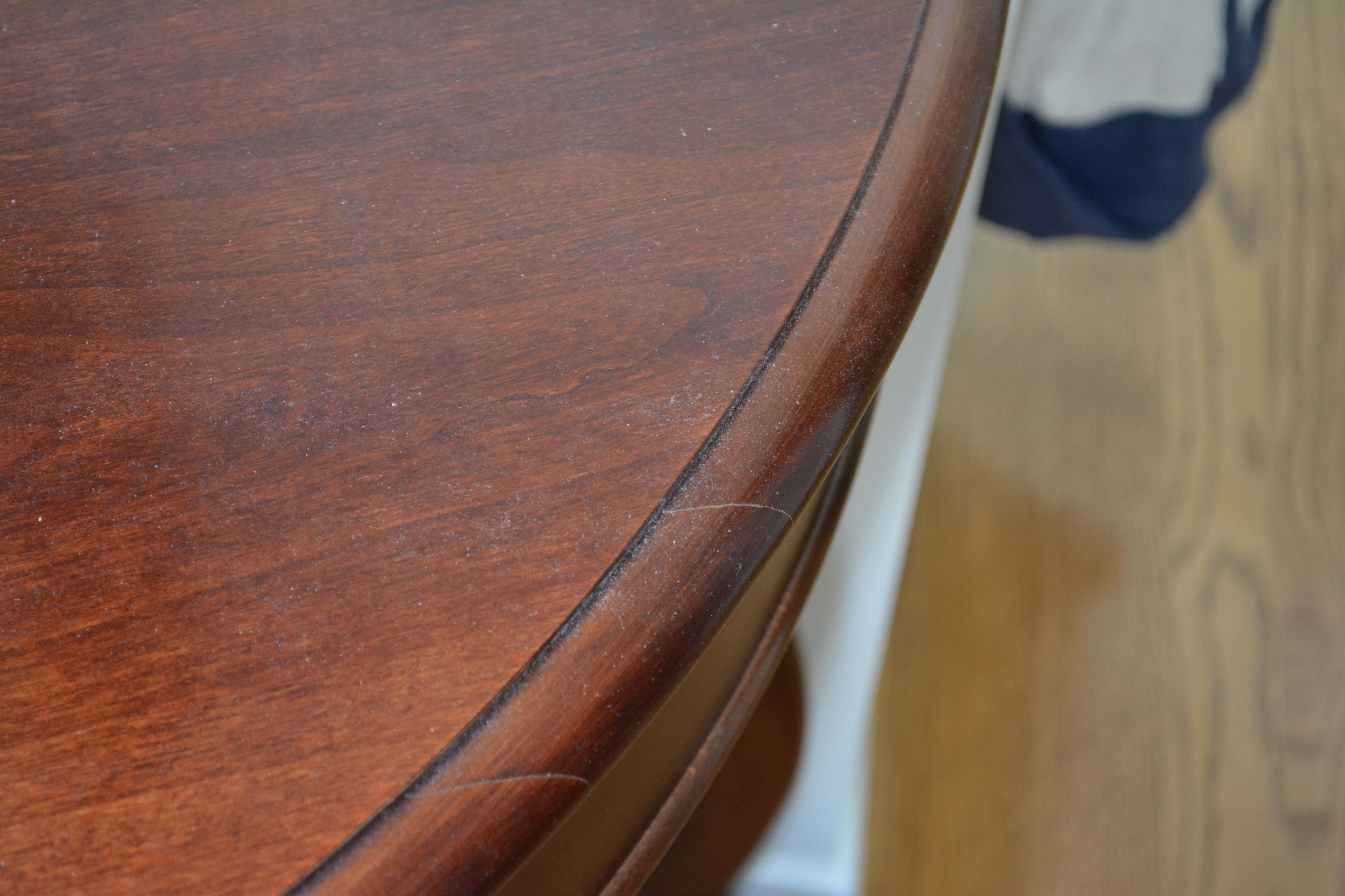 Mahogany Demilune Console Table