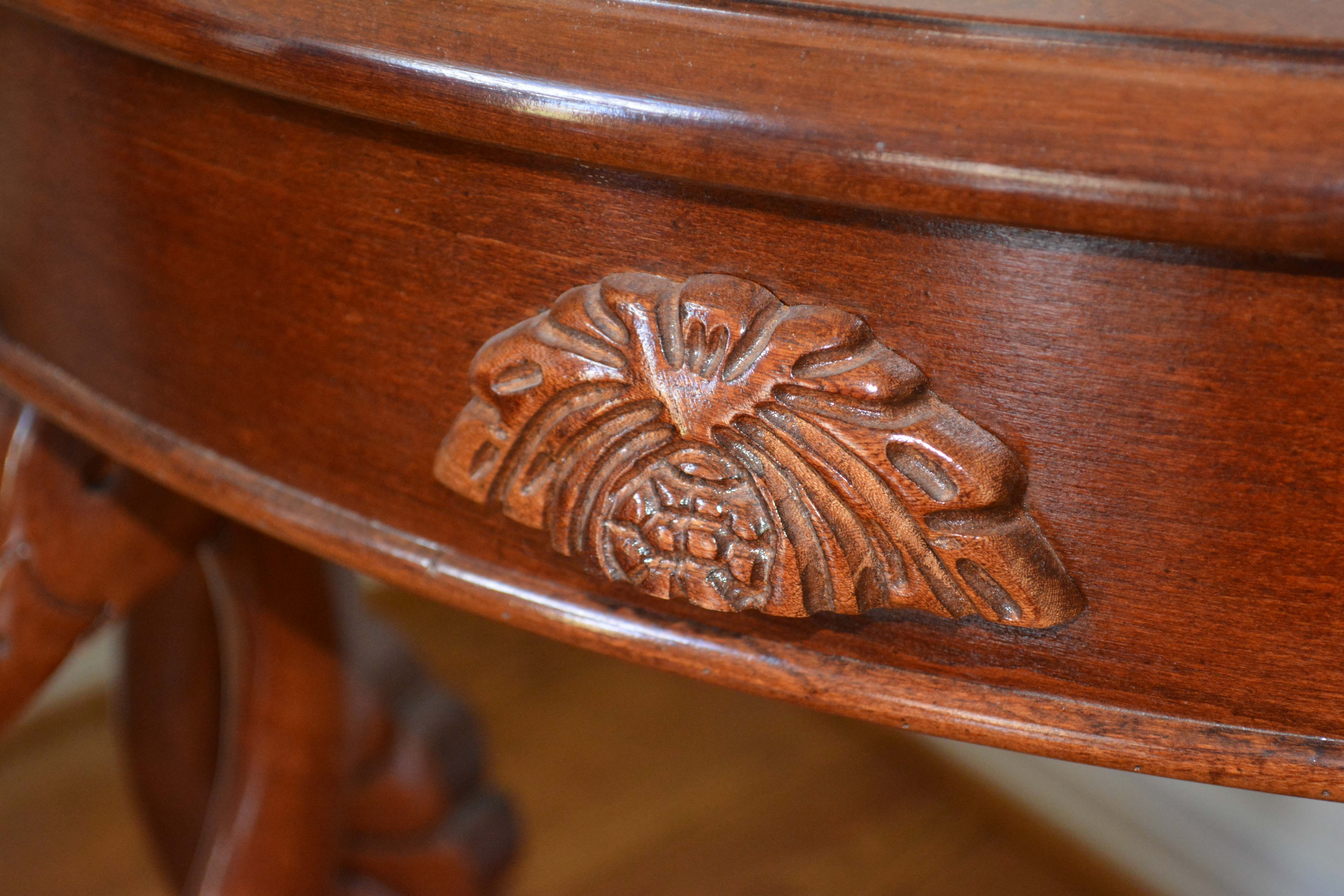 Mahogany Demilune Console Table