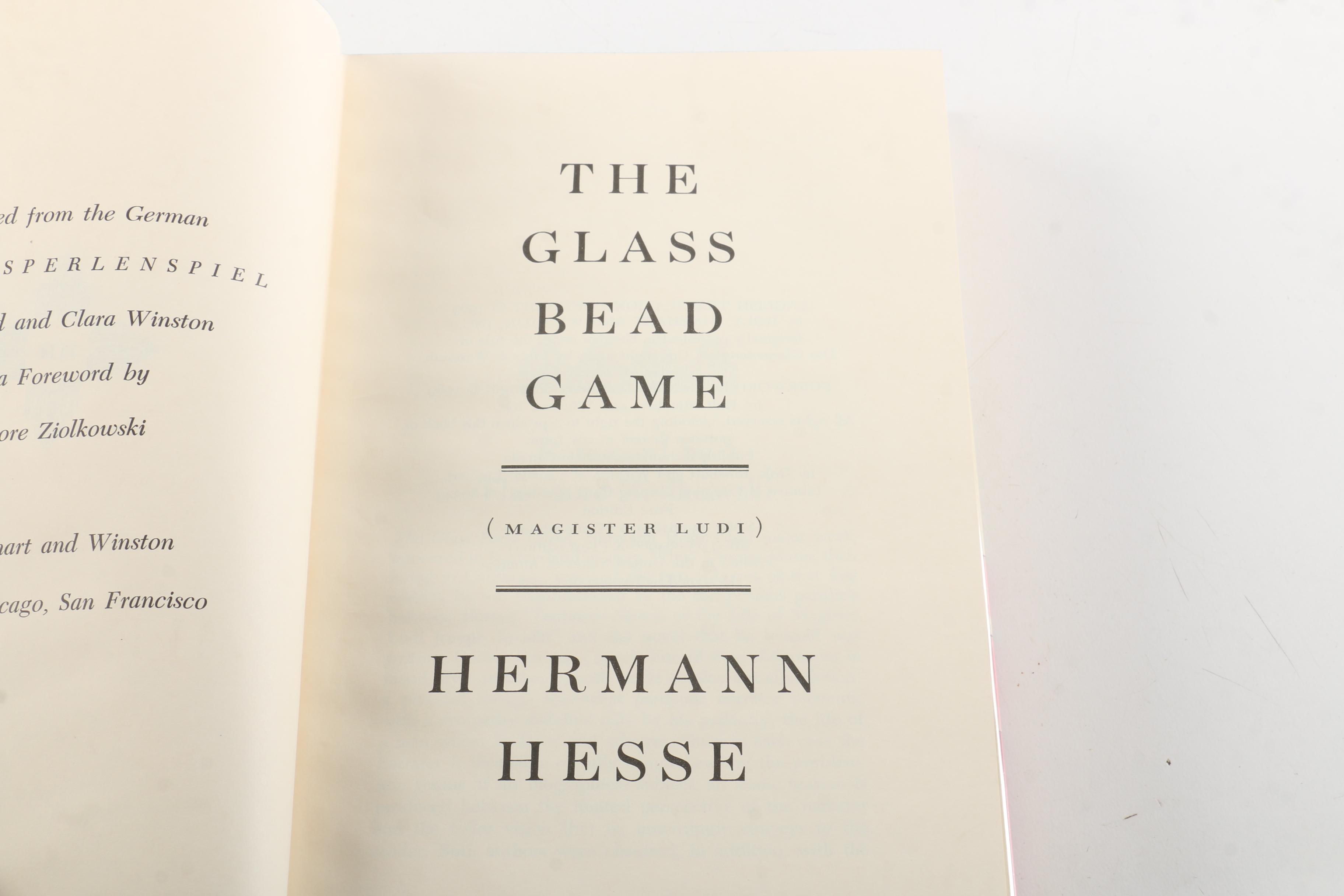 First American Edition of Hermann Hesse's "The Glass Bead Game (Magister Ludi)"