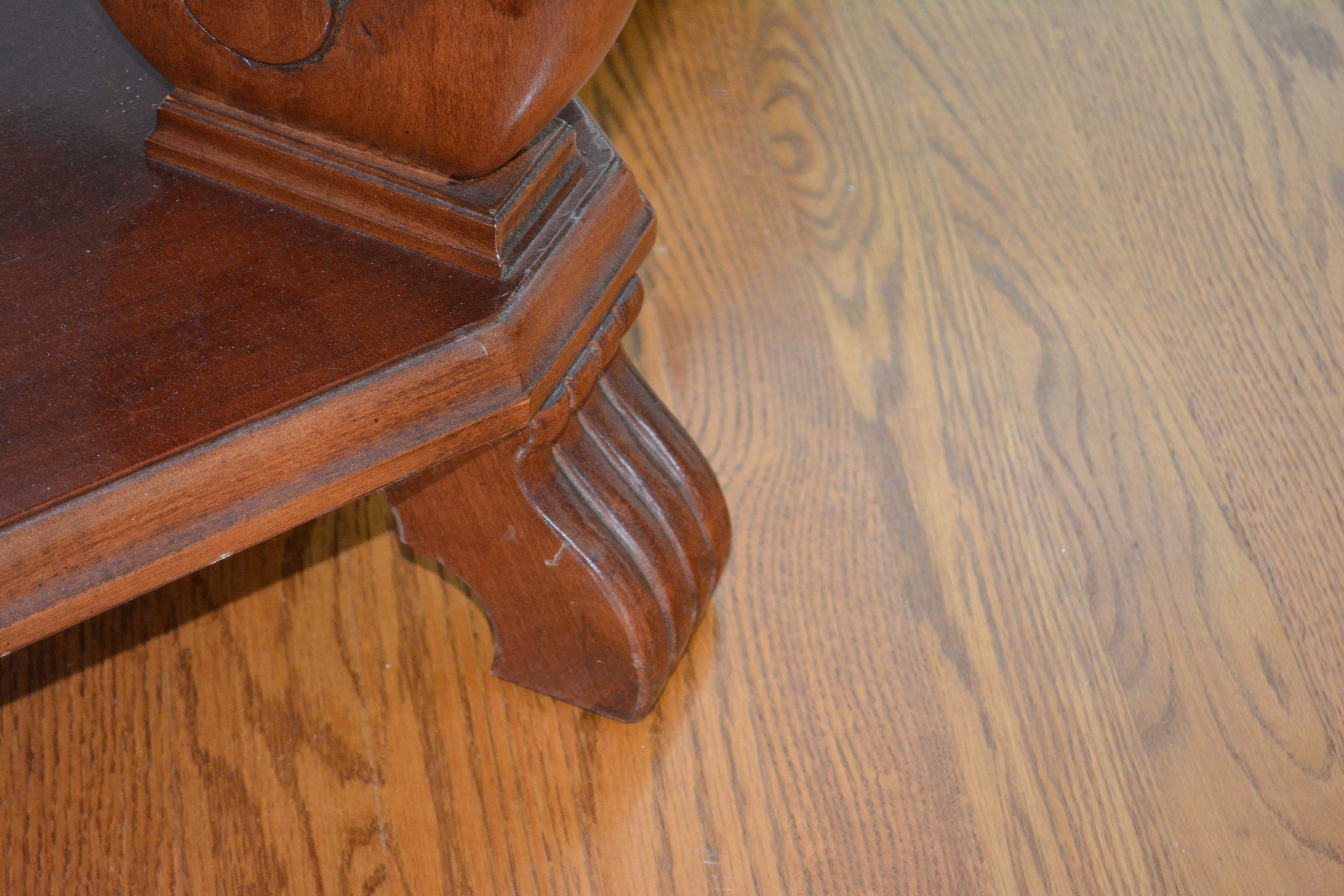 Mahogany Demilune Console Table