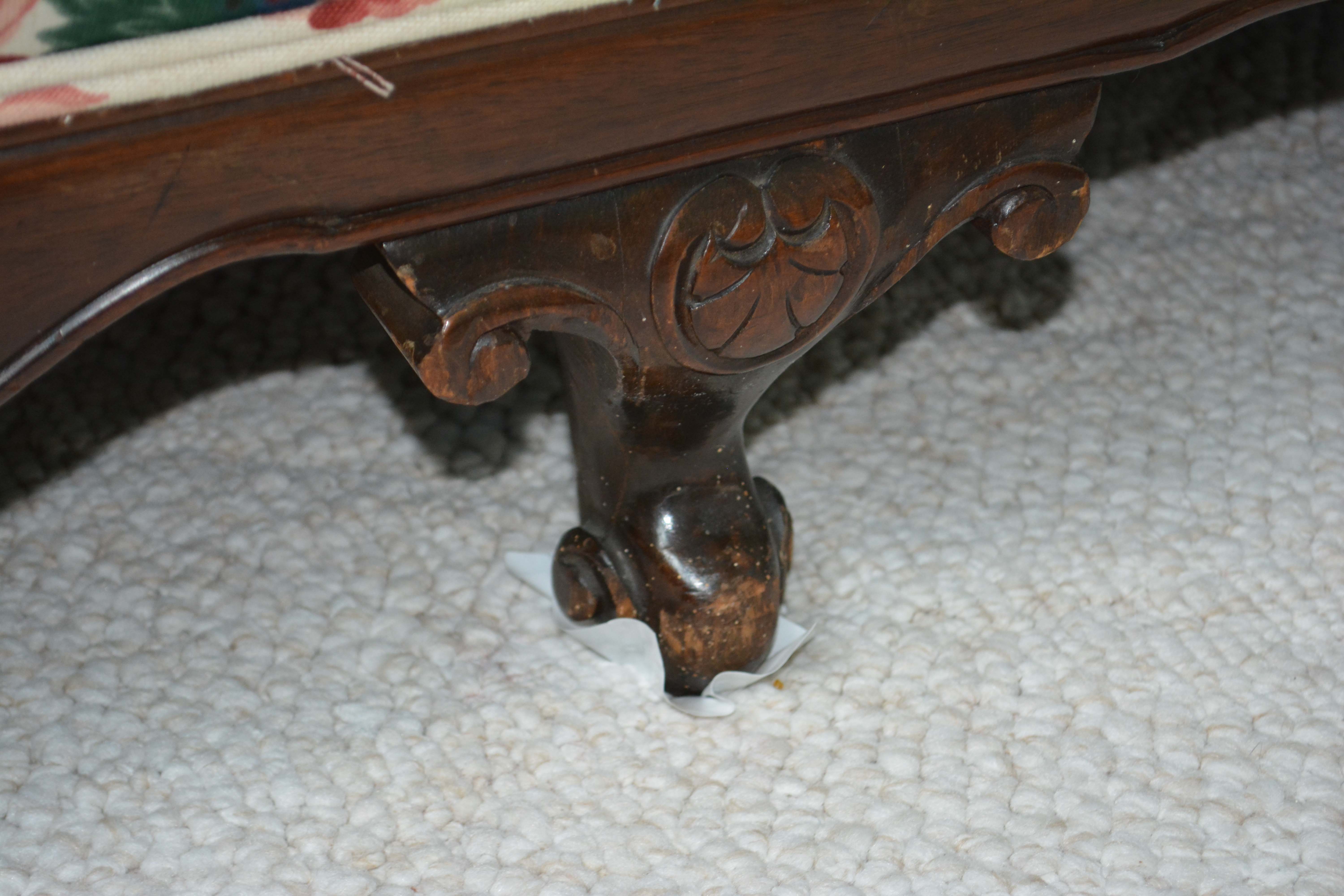 Vintage Victorian Style Chintz Upholstered Sofa