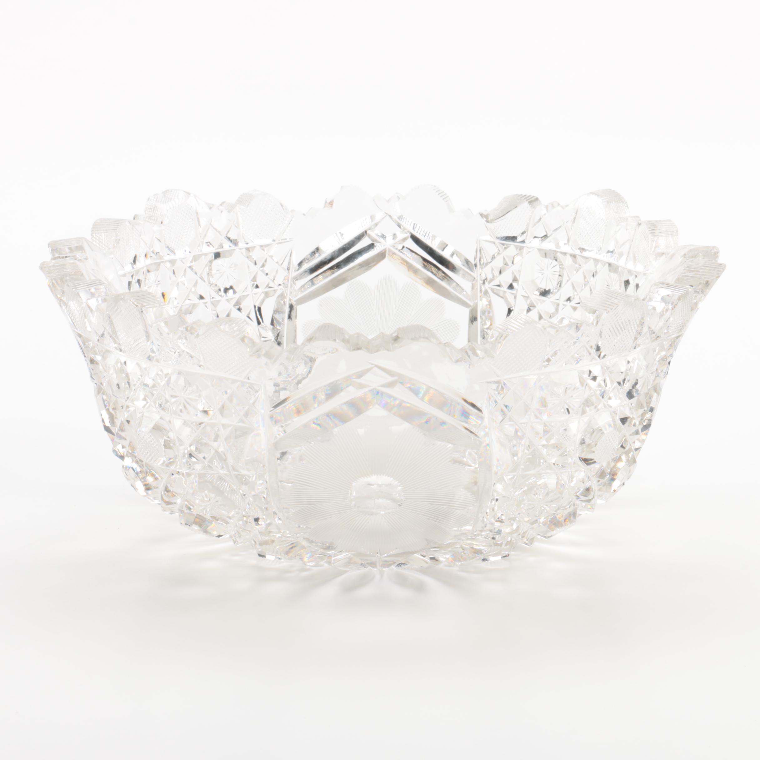 American Brilliant Period Cut Glass Bowl