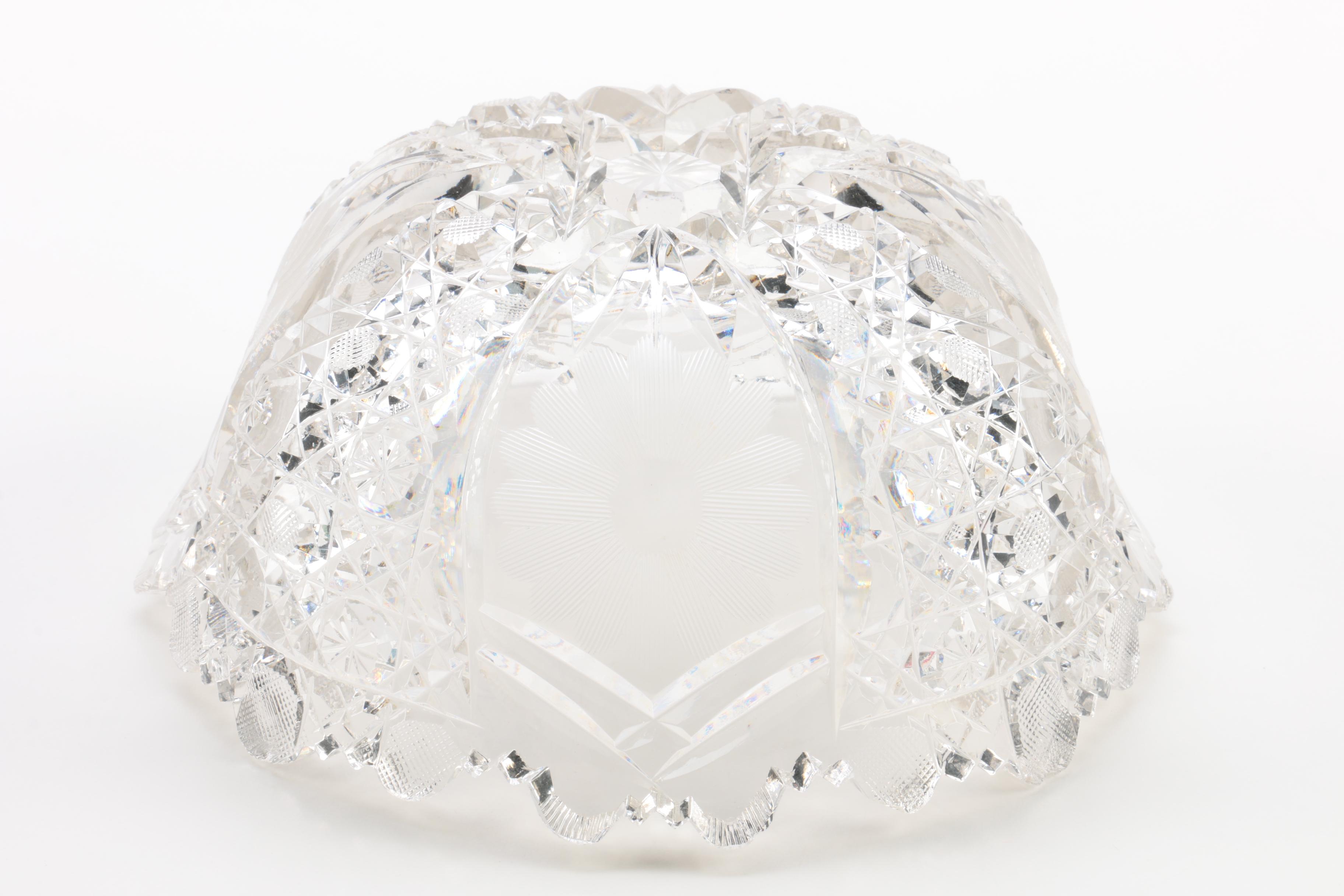 American Brilliant Period Cut Glass Bowl