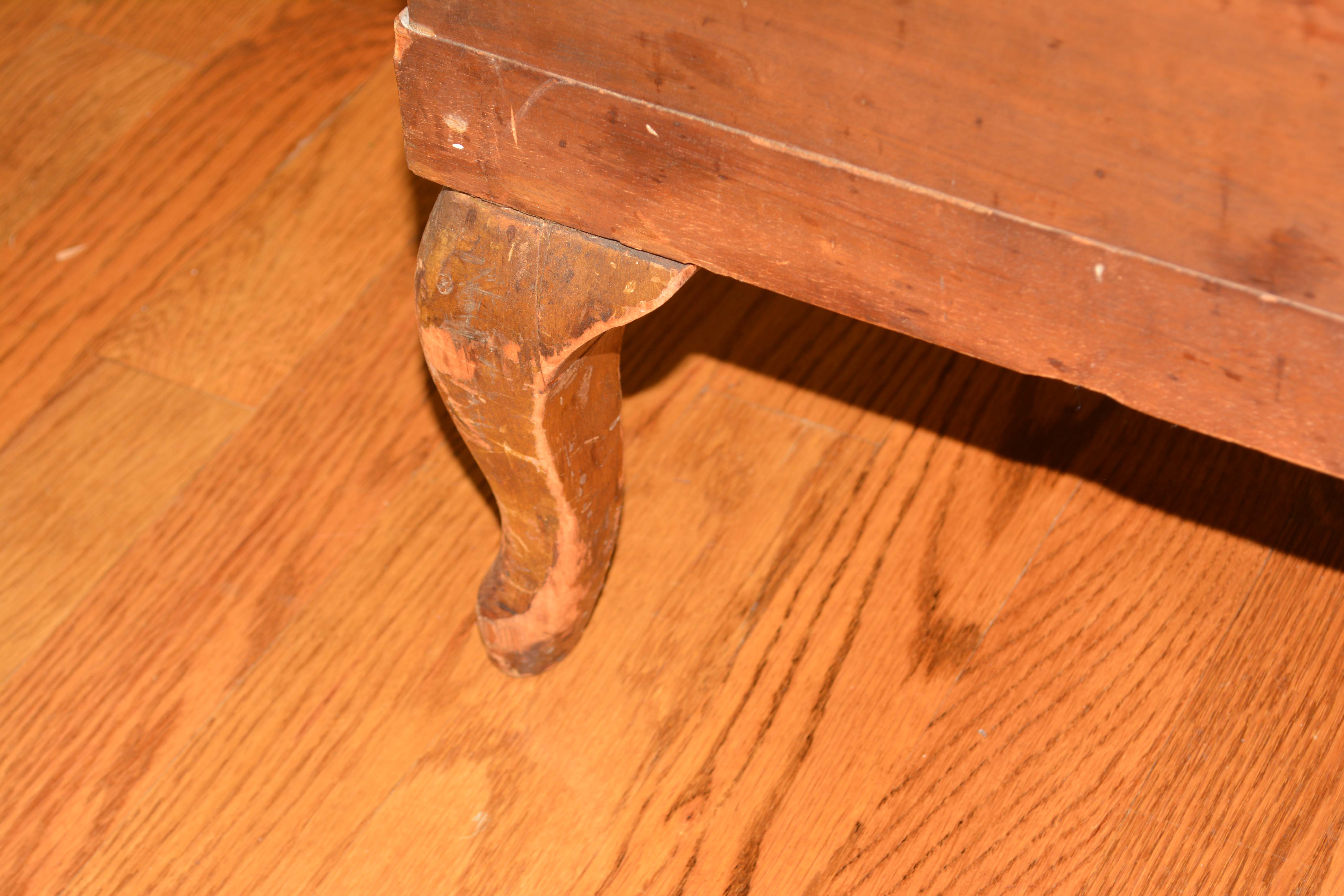 Vintage Floral Upholstered Bench