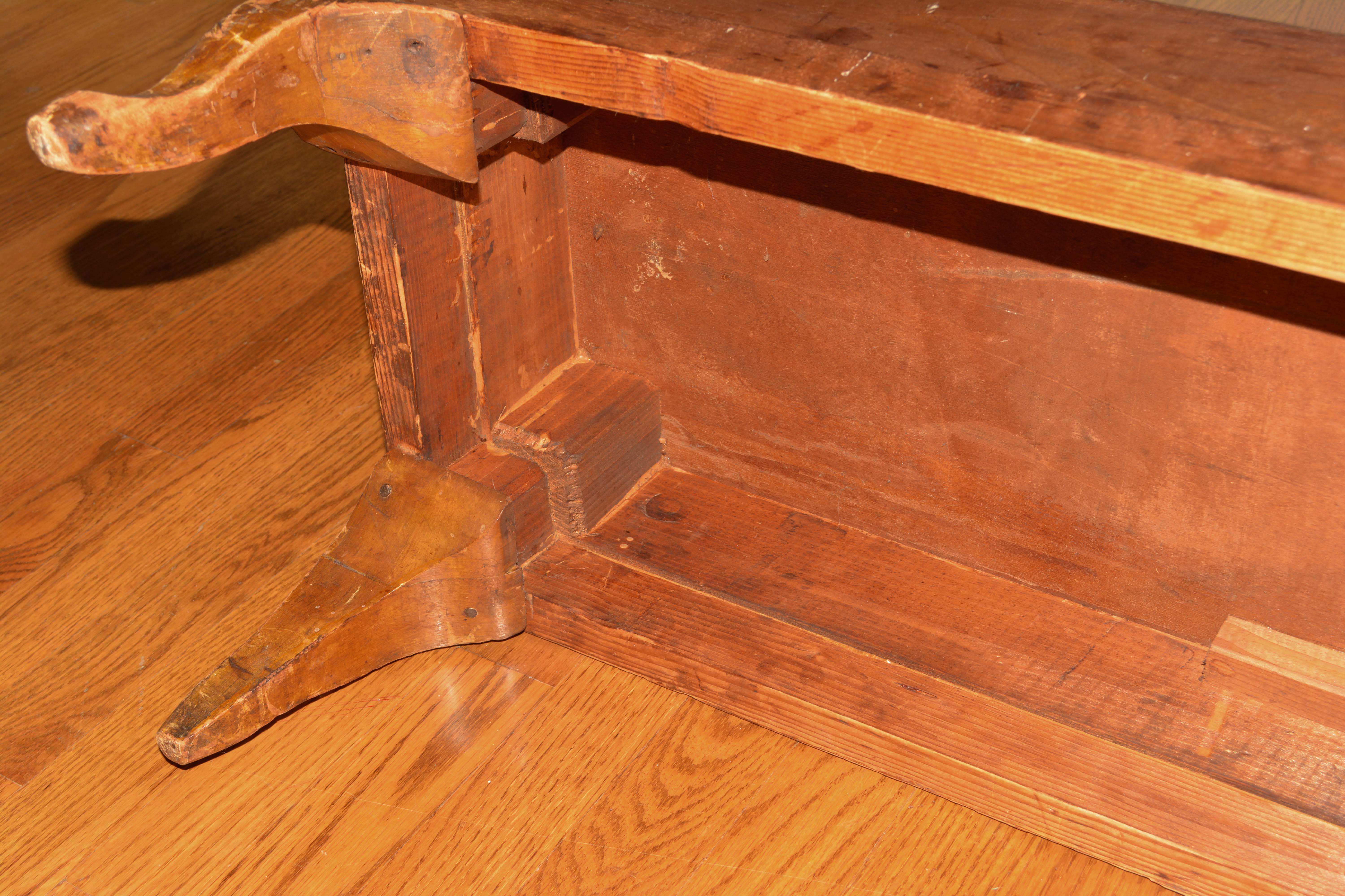 Vintage Floral Upholstered Bench