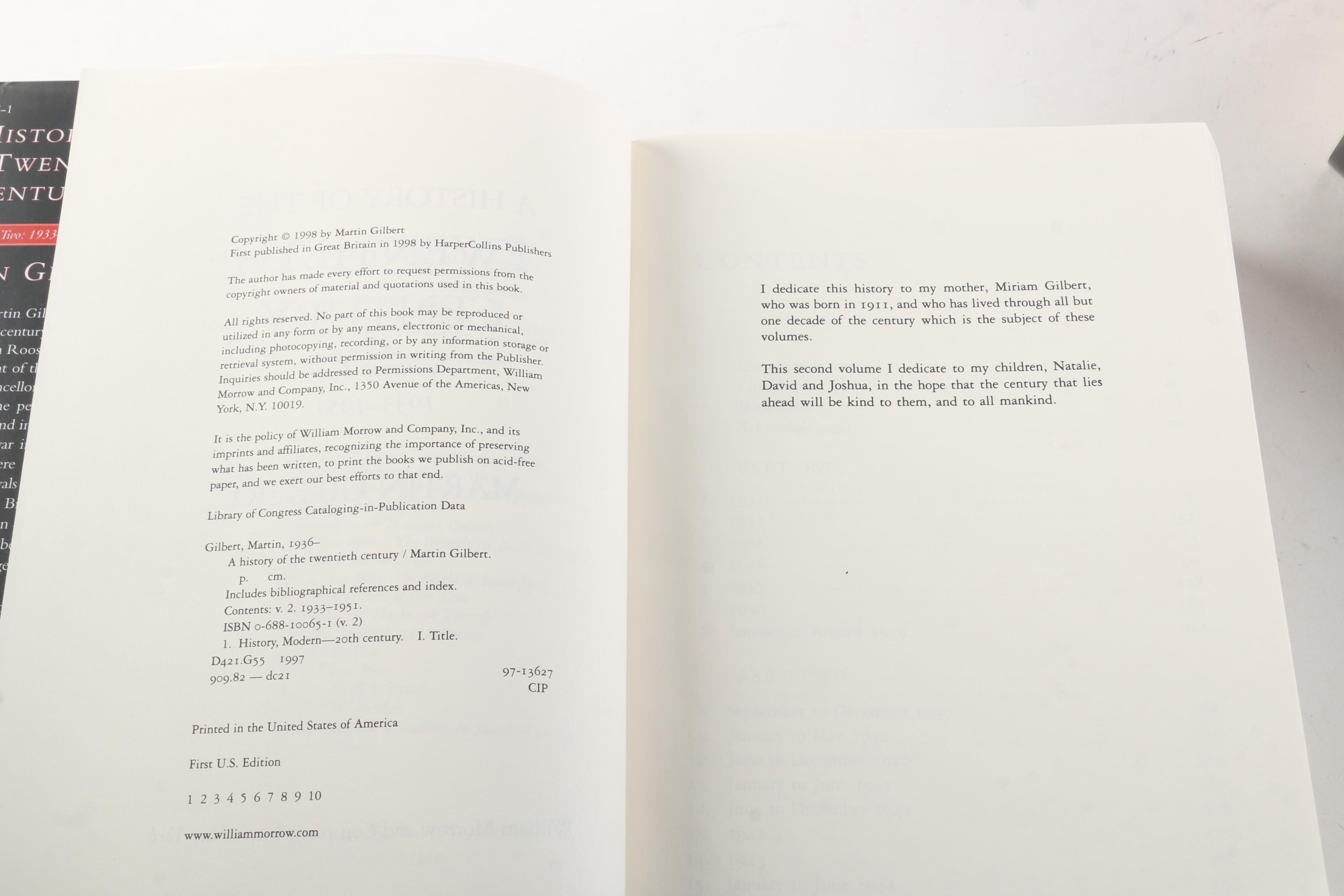 1997 "A History of the 20th Century" in Three Volumes by Martin Gilbert