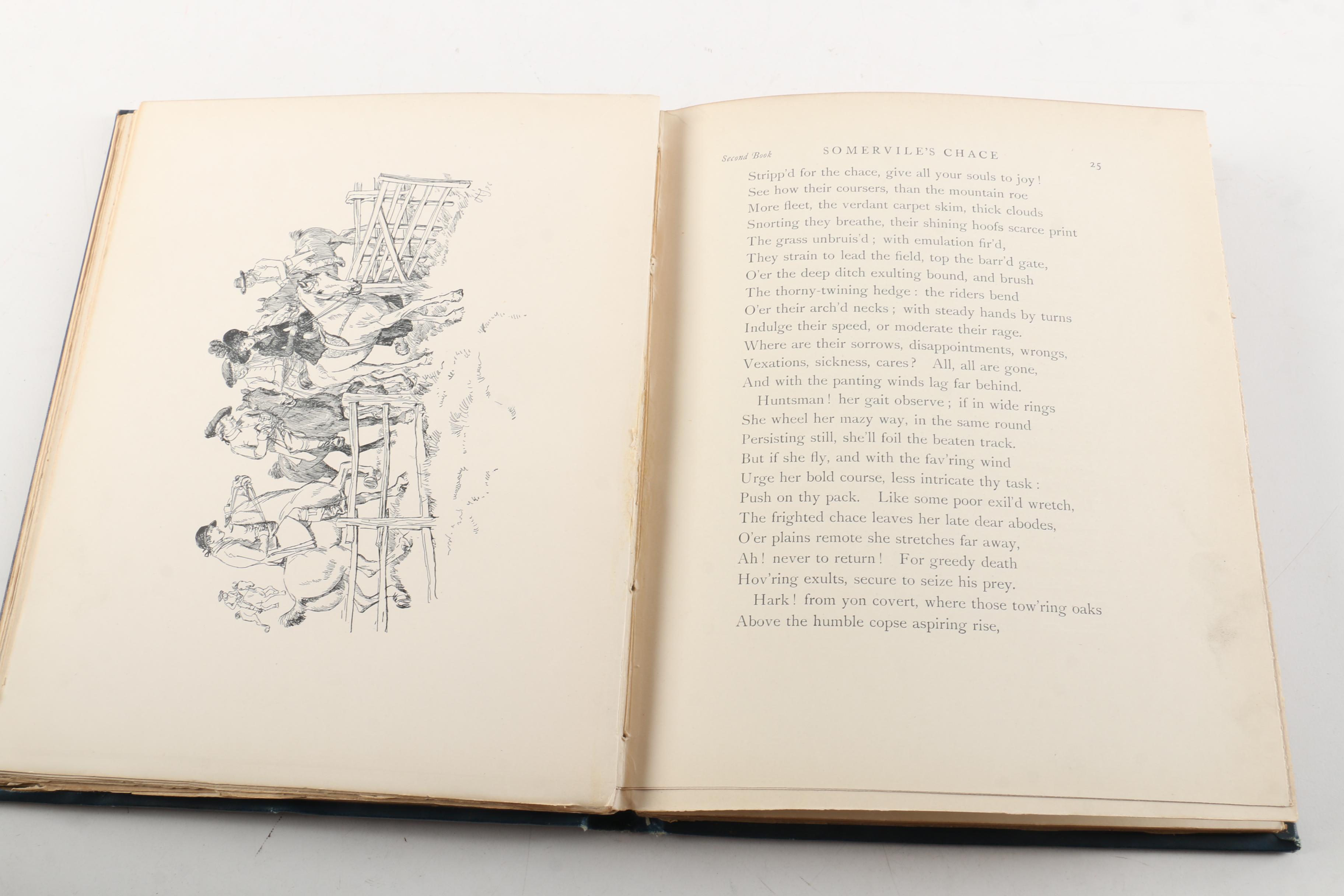 1896 "The Chase: A Poem" by William Somervile, Illustrated by Hugh Thompson
