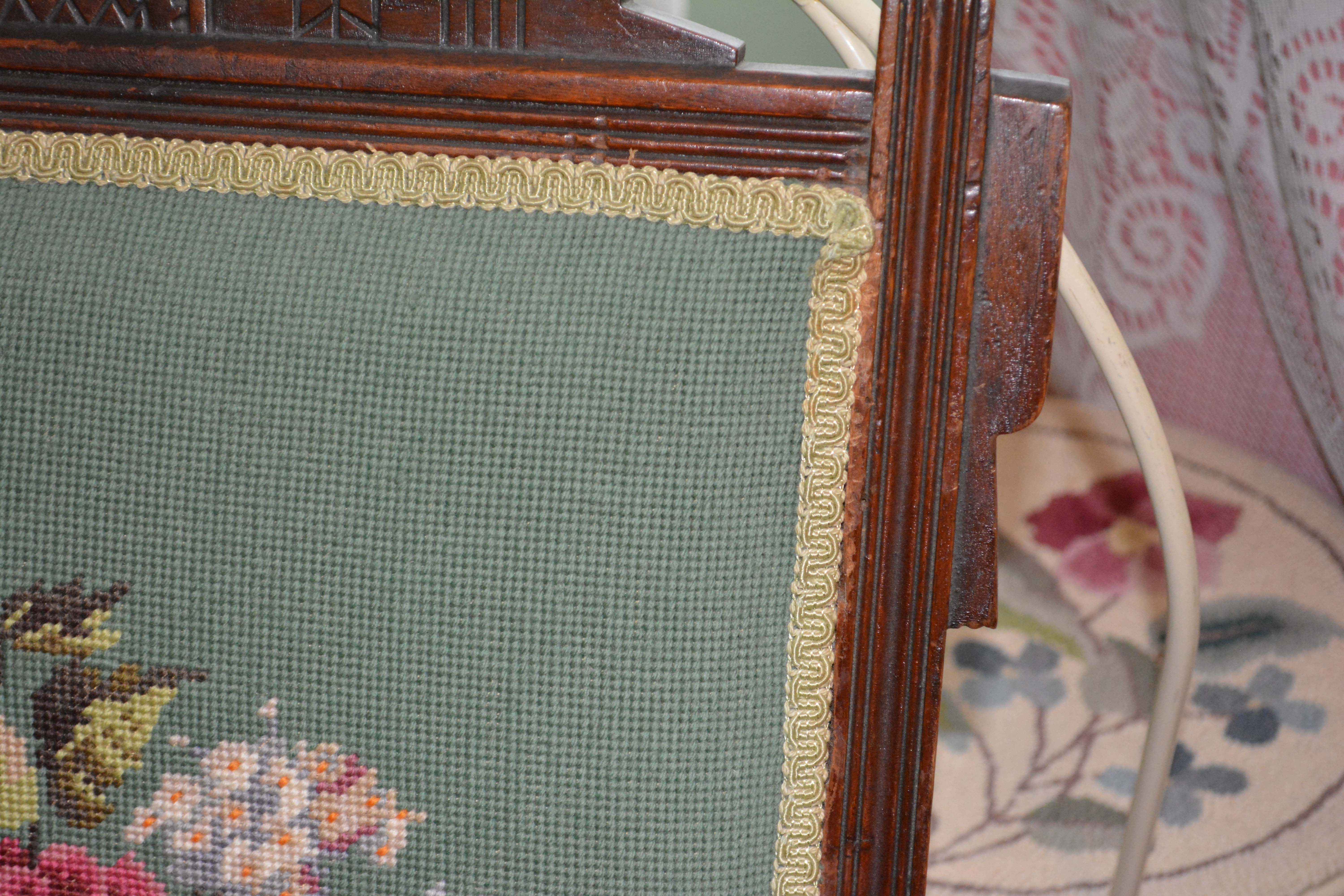 Eastlake Platform Rocking Chair with Needlepoint