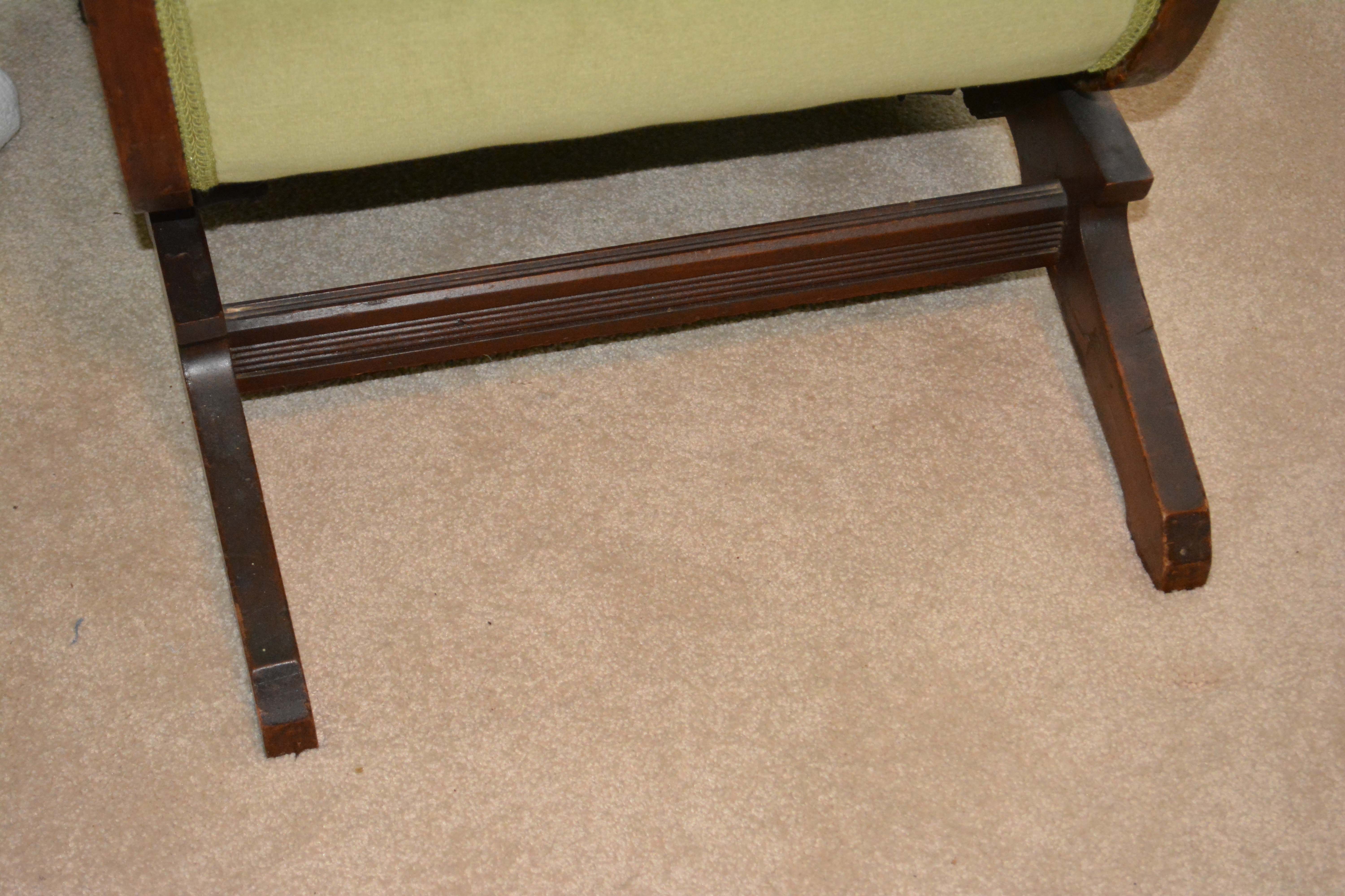 Eastlake Platform Rocking Chair with Needlepoint