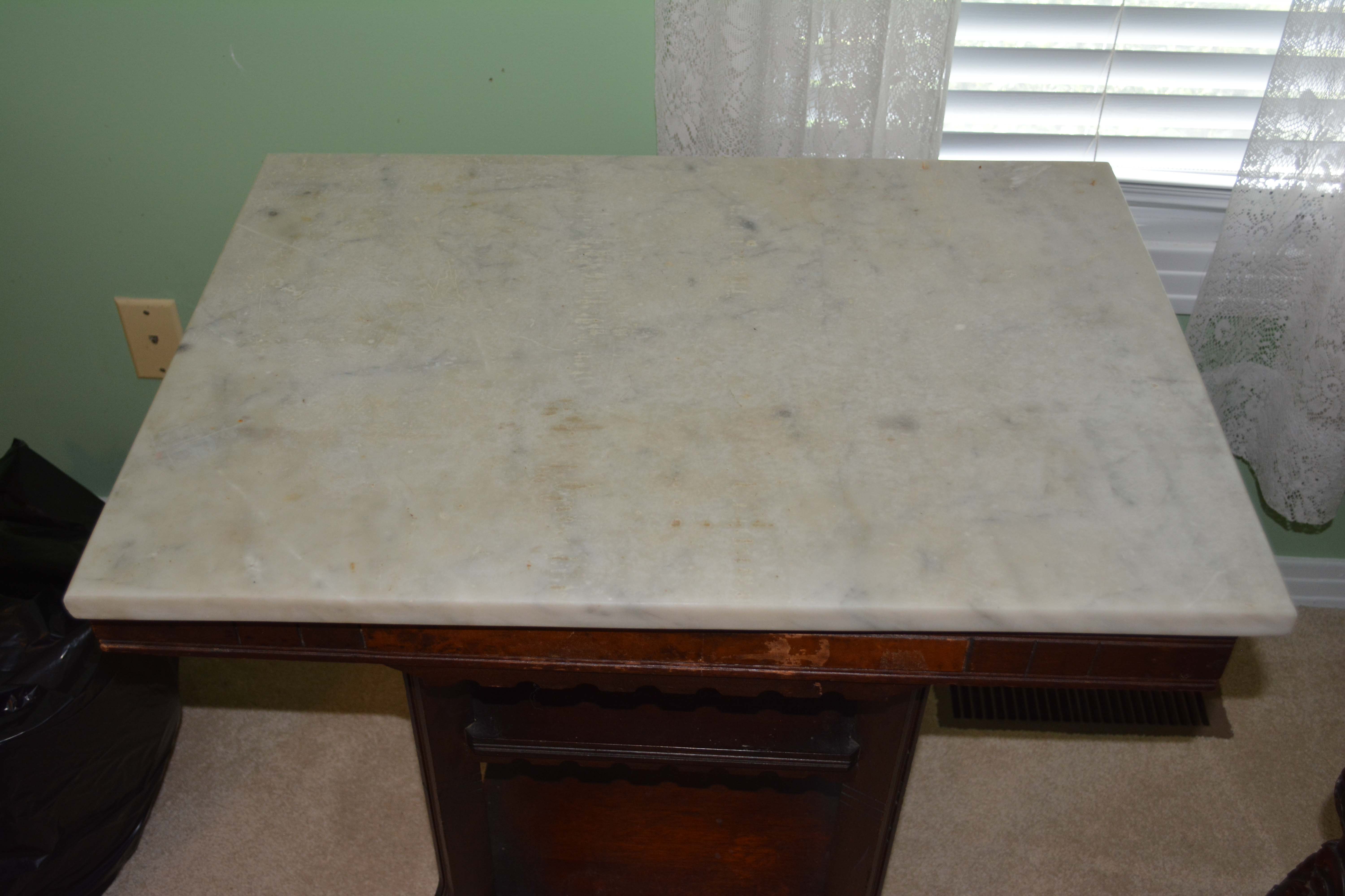 Victorian Marble Top Tiered Side Table