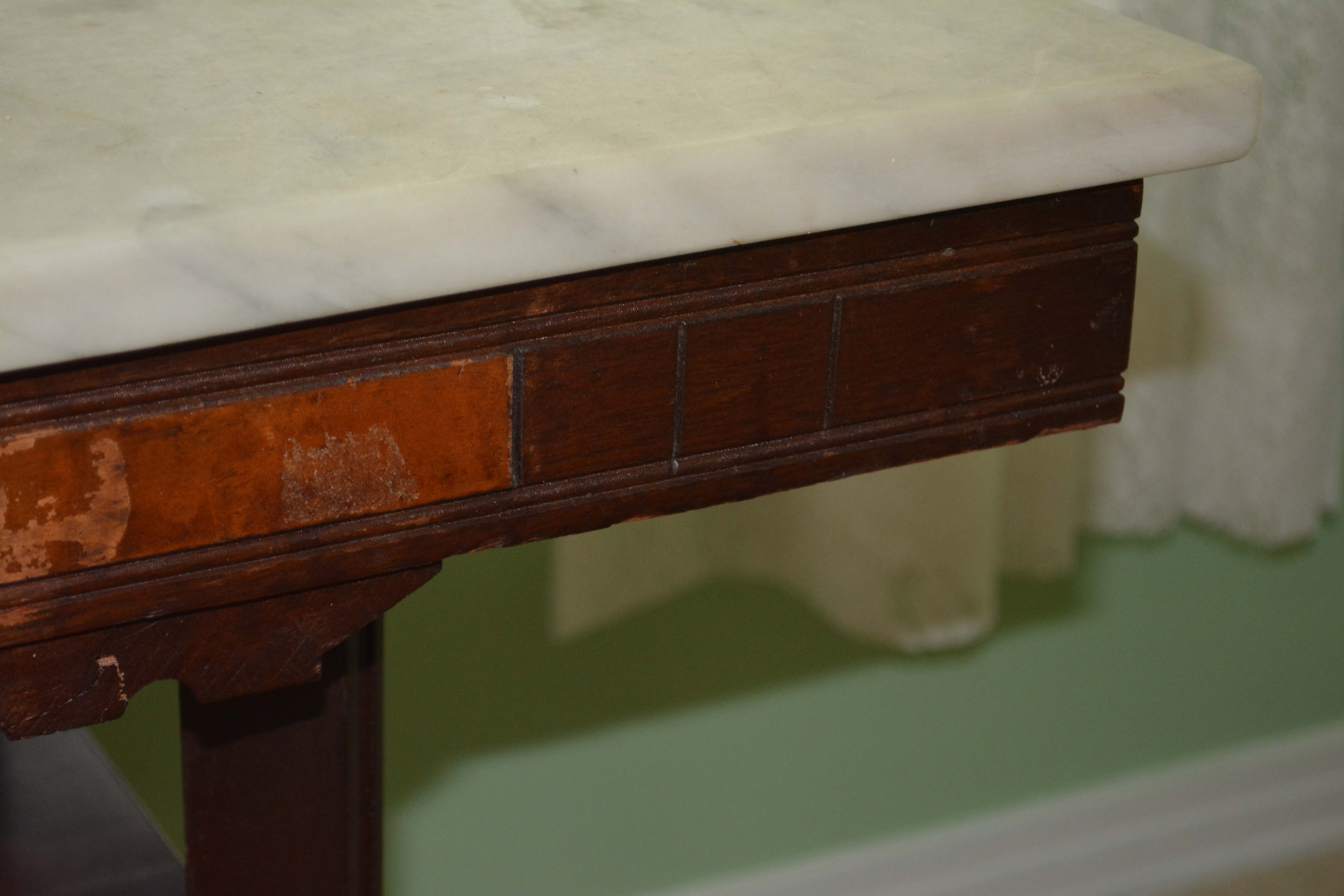 Victorian Marble Top Tiered Side Table