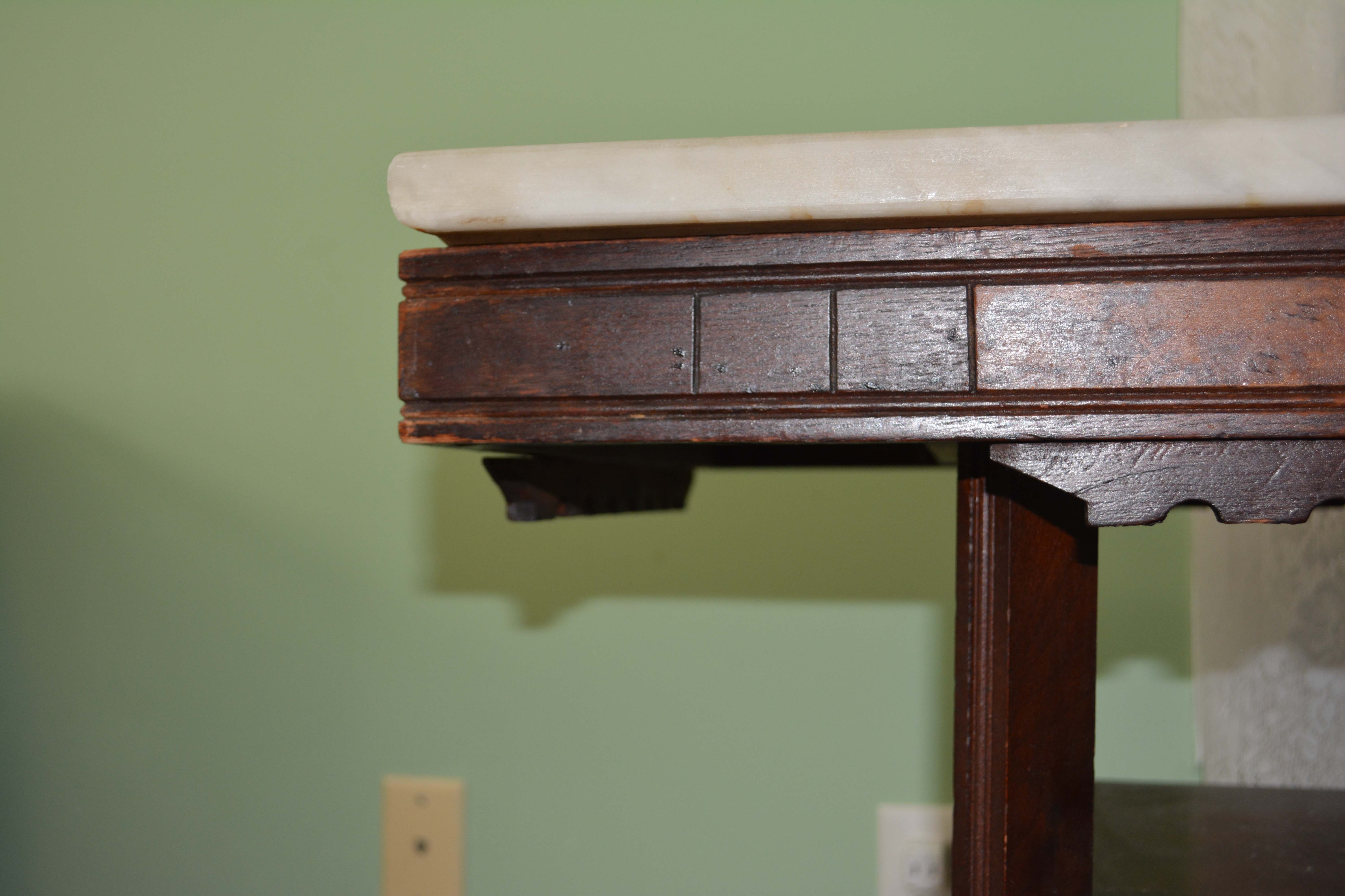 Victorian Marble Top Tiered Side Table