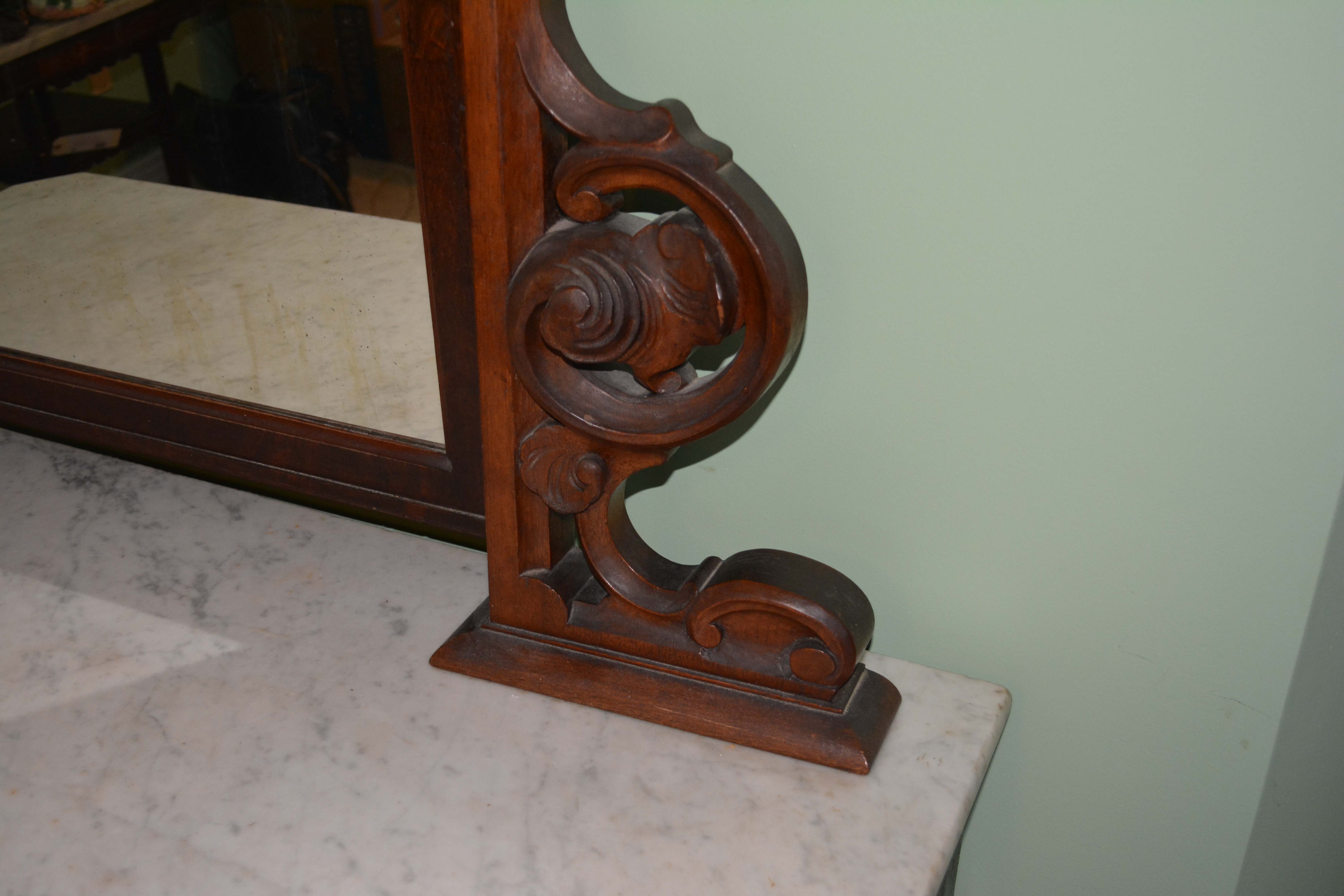 Antique Early Victorian Chest of Drawers with Mirror