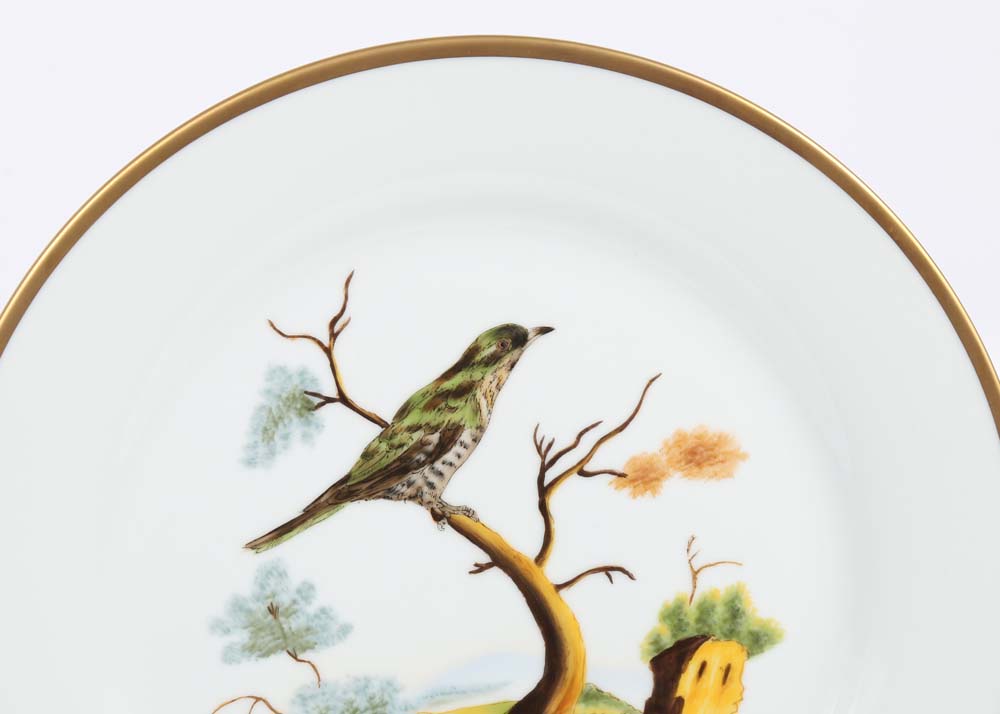 Chelsea House Decorative Gold Rimmed Bird Plates