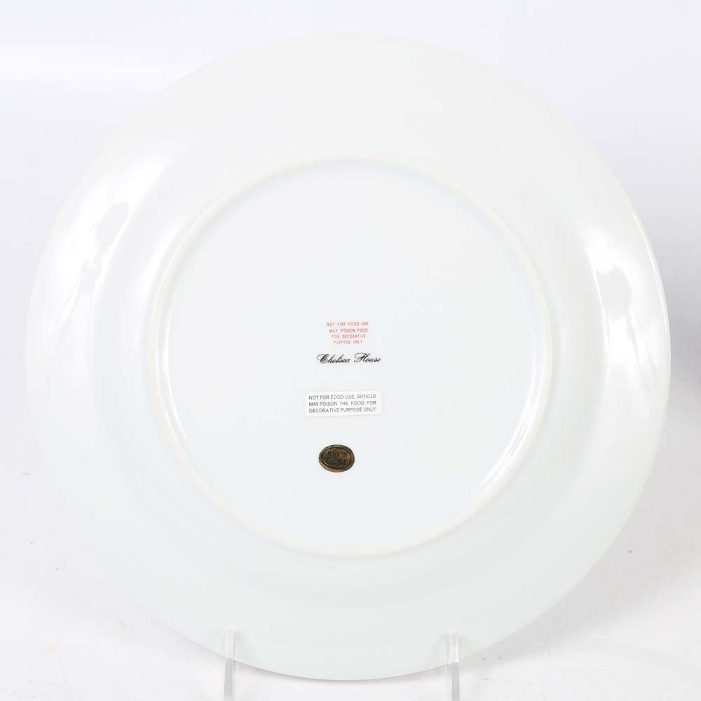 Chelsea House Decorative Gold Rimmed Bird Plates