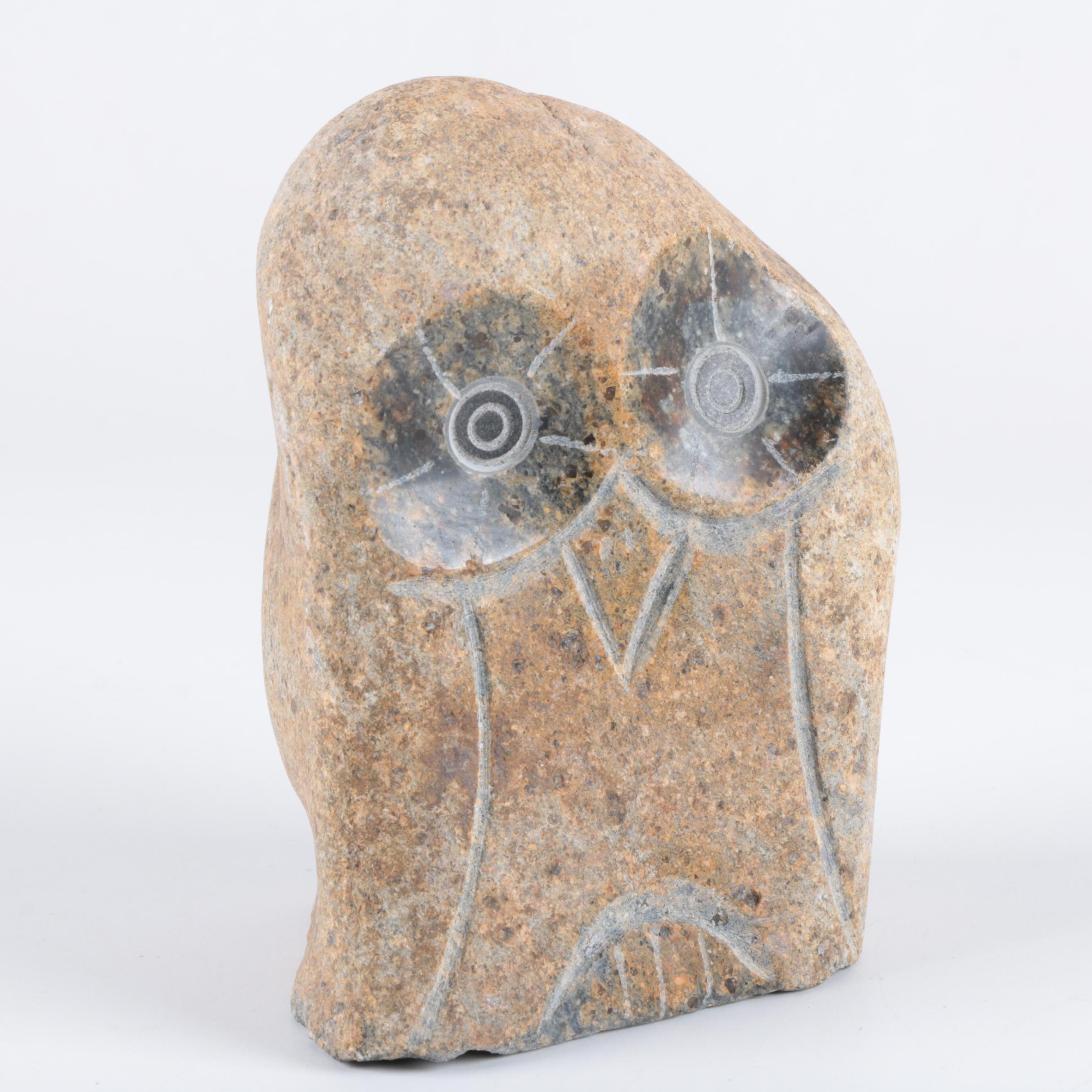 Carved Stone Owls