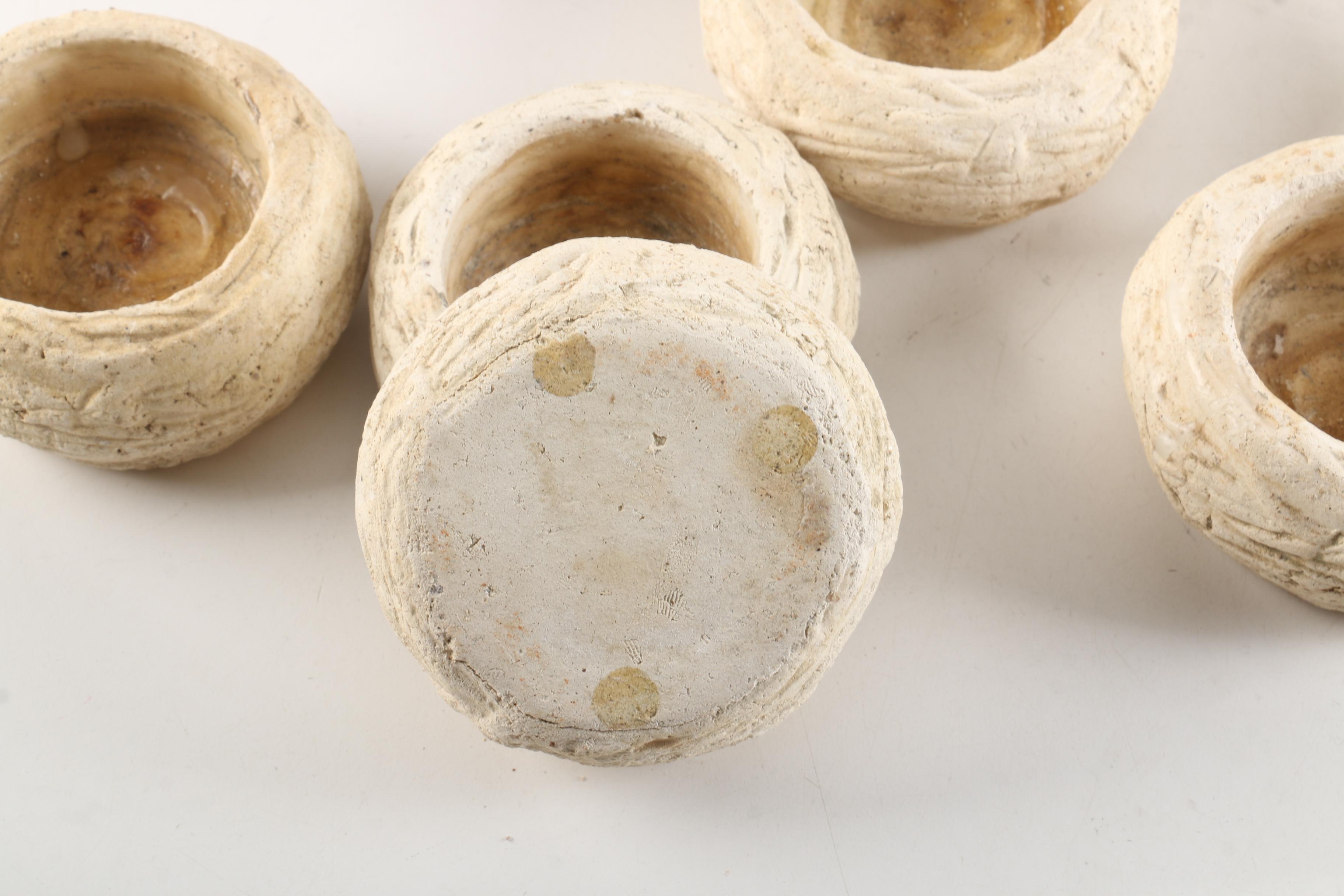 Fired Clay Votive Candle Holders and Woven Placemats