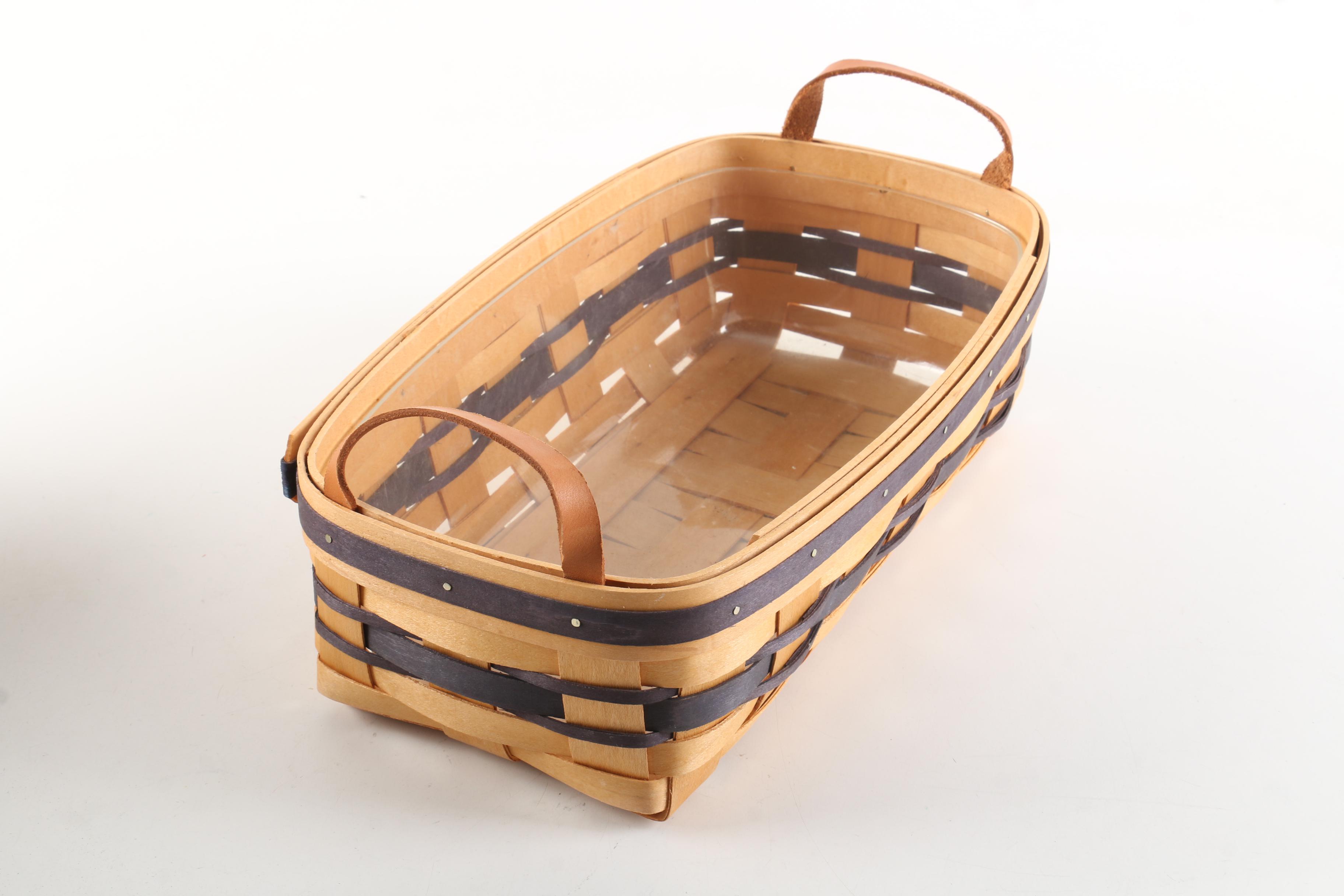 Royce Craft Handled Baskets with Black Woven Accents