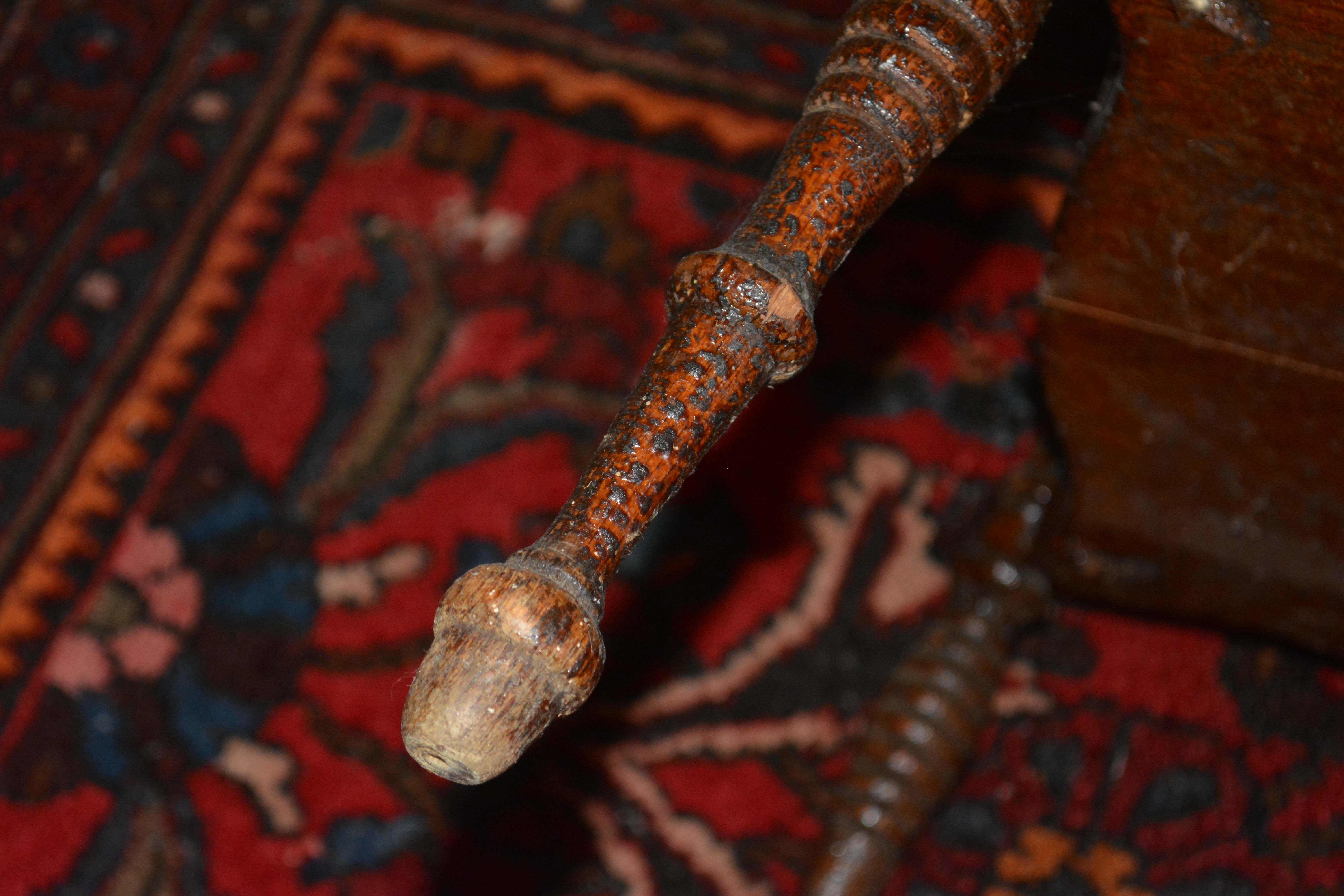 Antique Oak Square Tiered Table