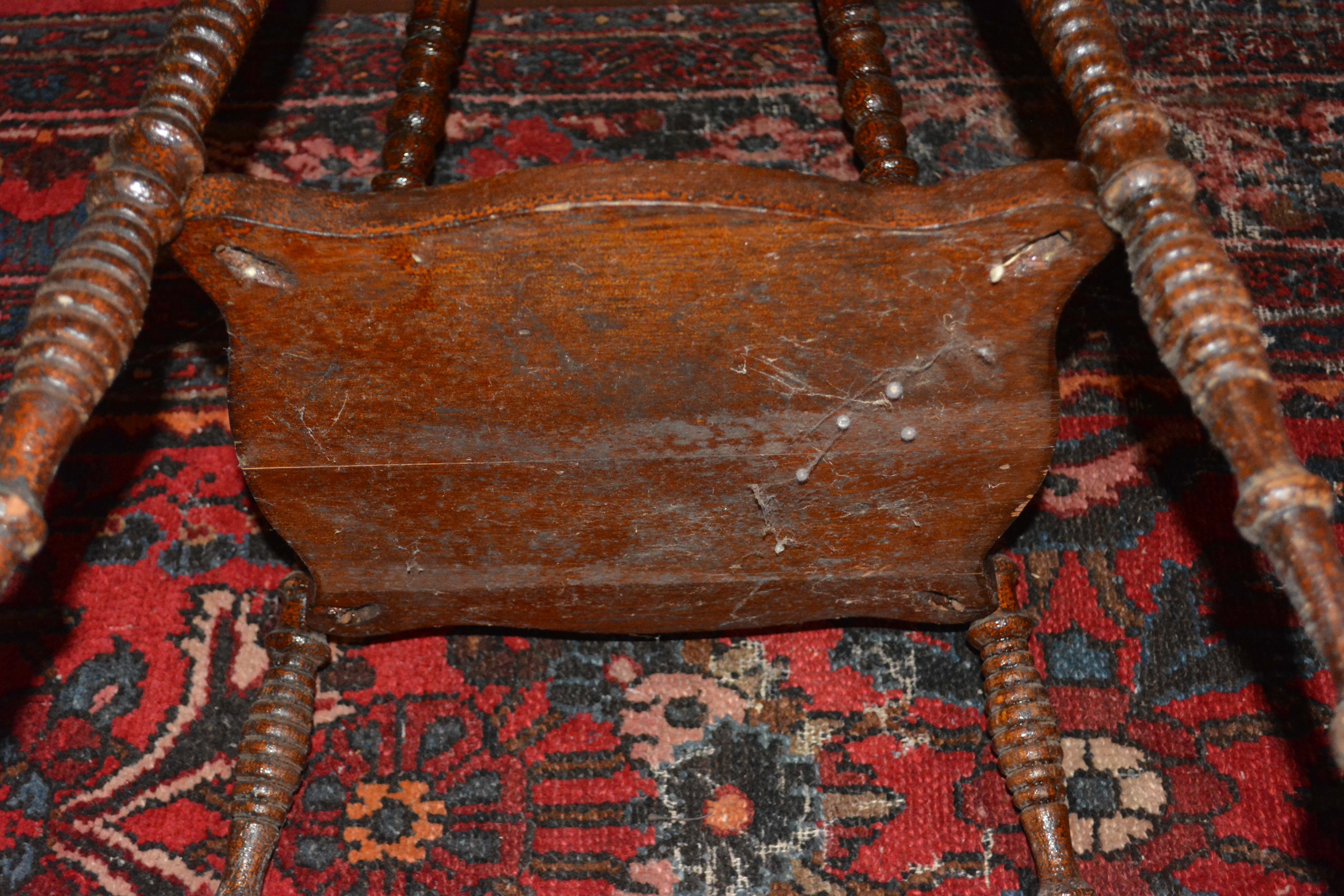 Antique Oak Square Tiered Table