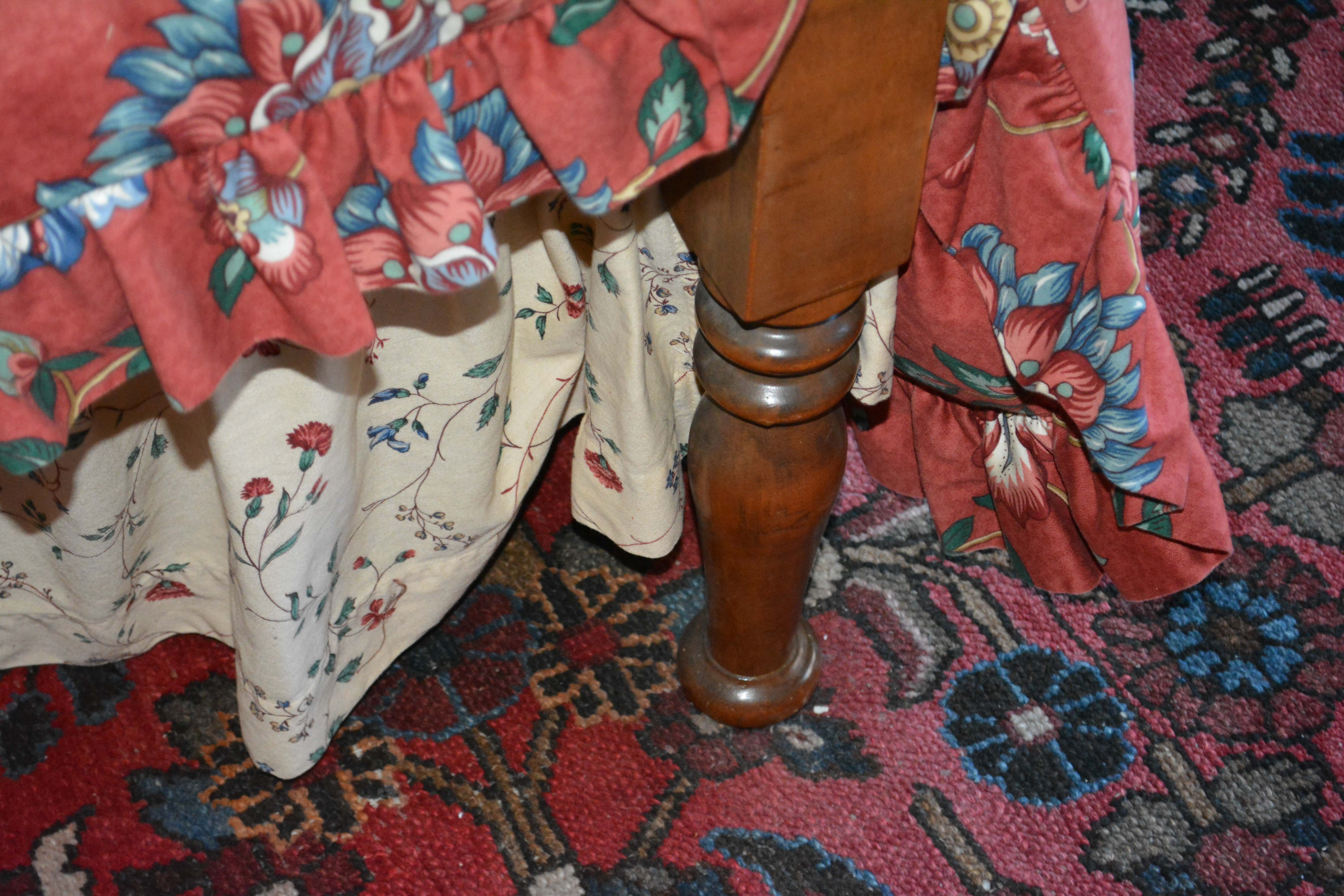 Early Victorian Maple Spool-Turned Bed Frame