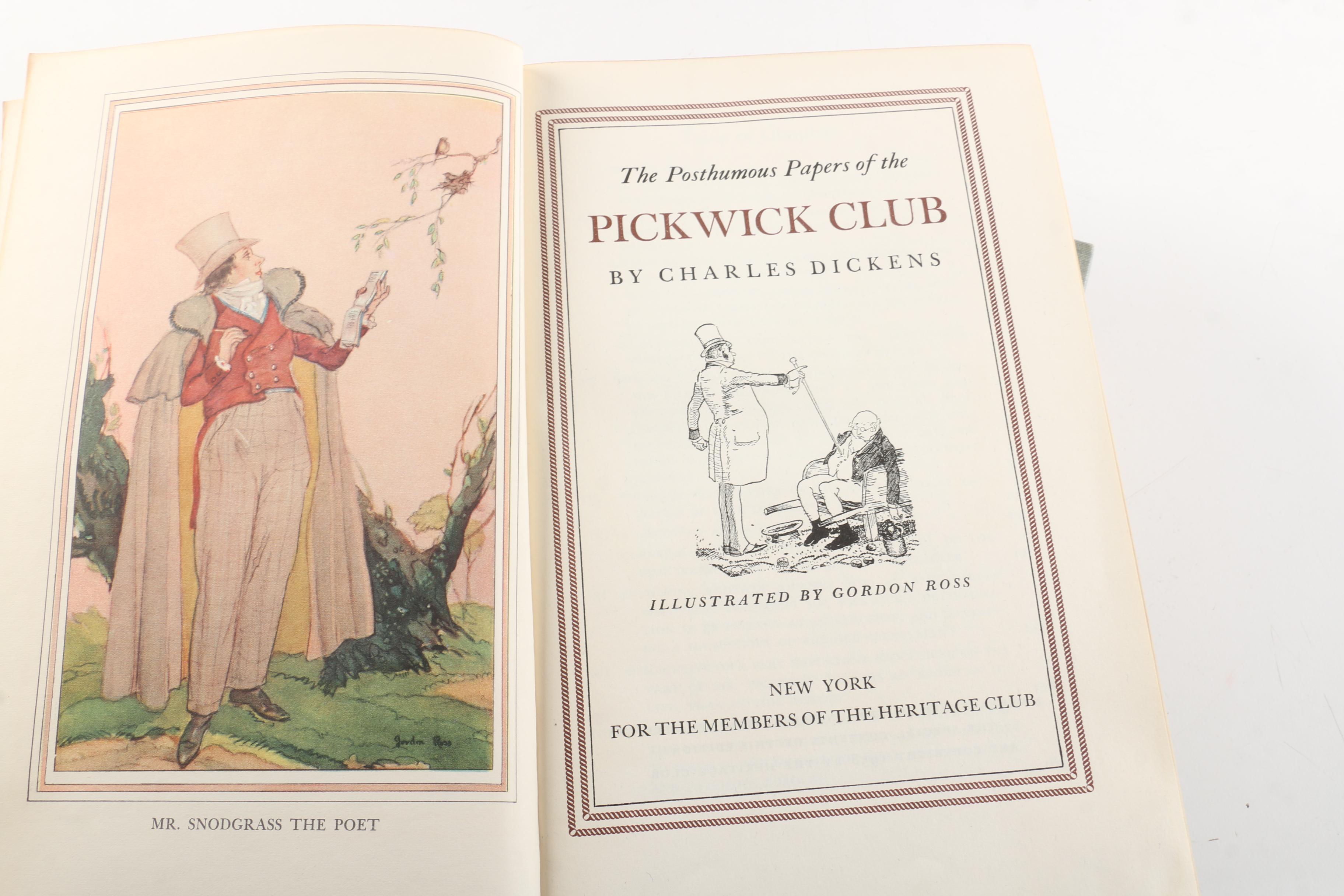Circa 1940 Partial "Works of Charles Dickens" Published by Heritage Press