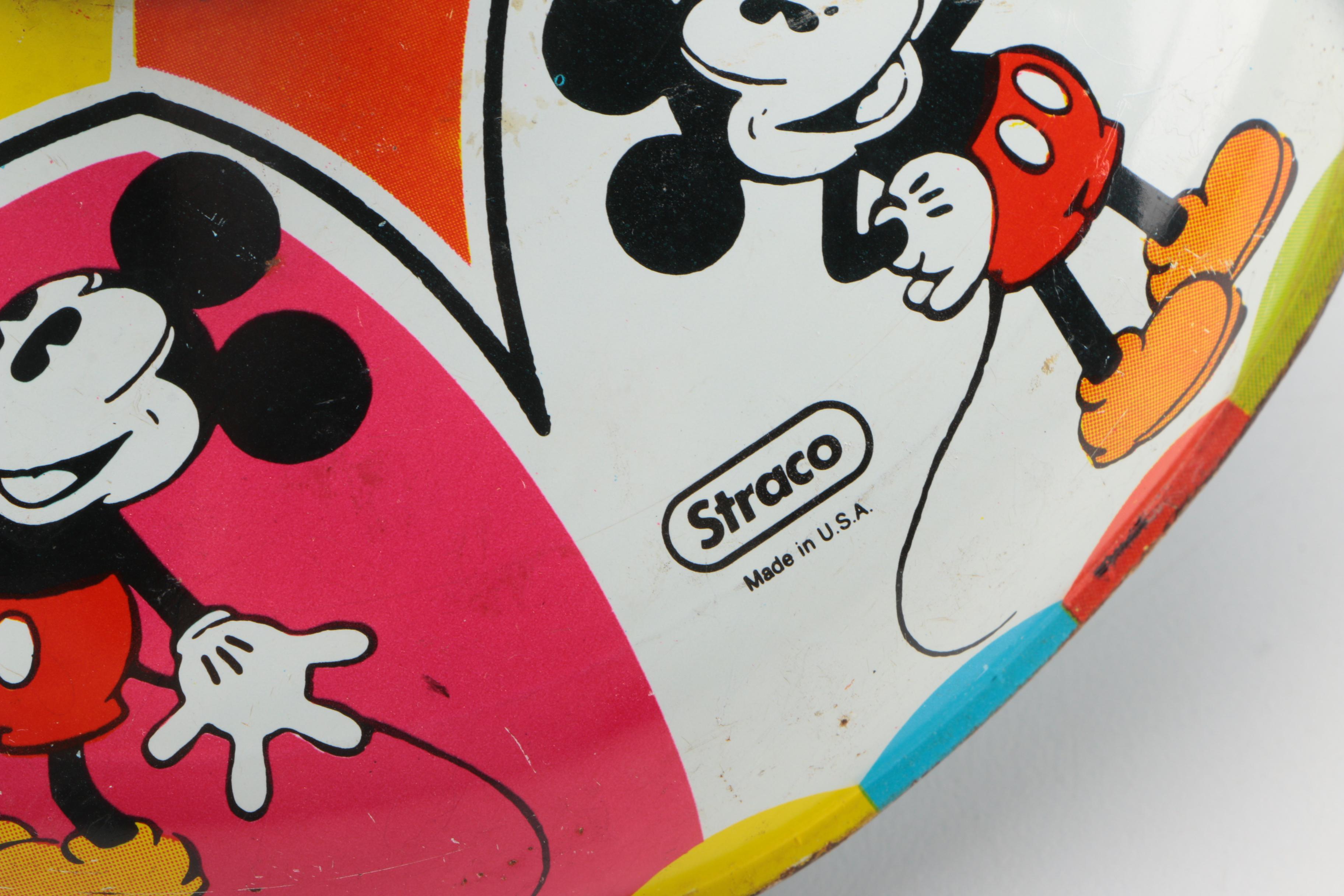 Mid Century Tin Litho Noisemakers and Toys Including Mickey Mouse