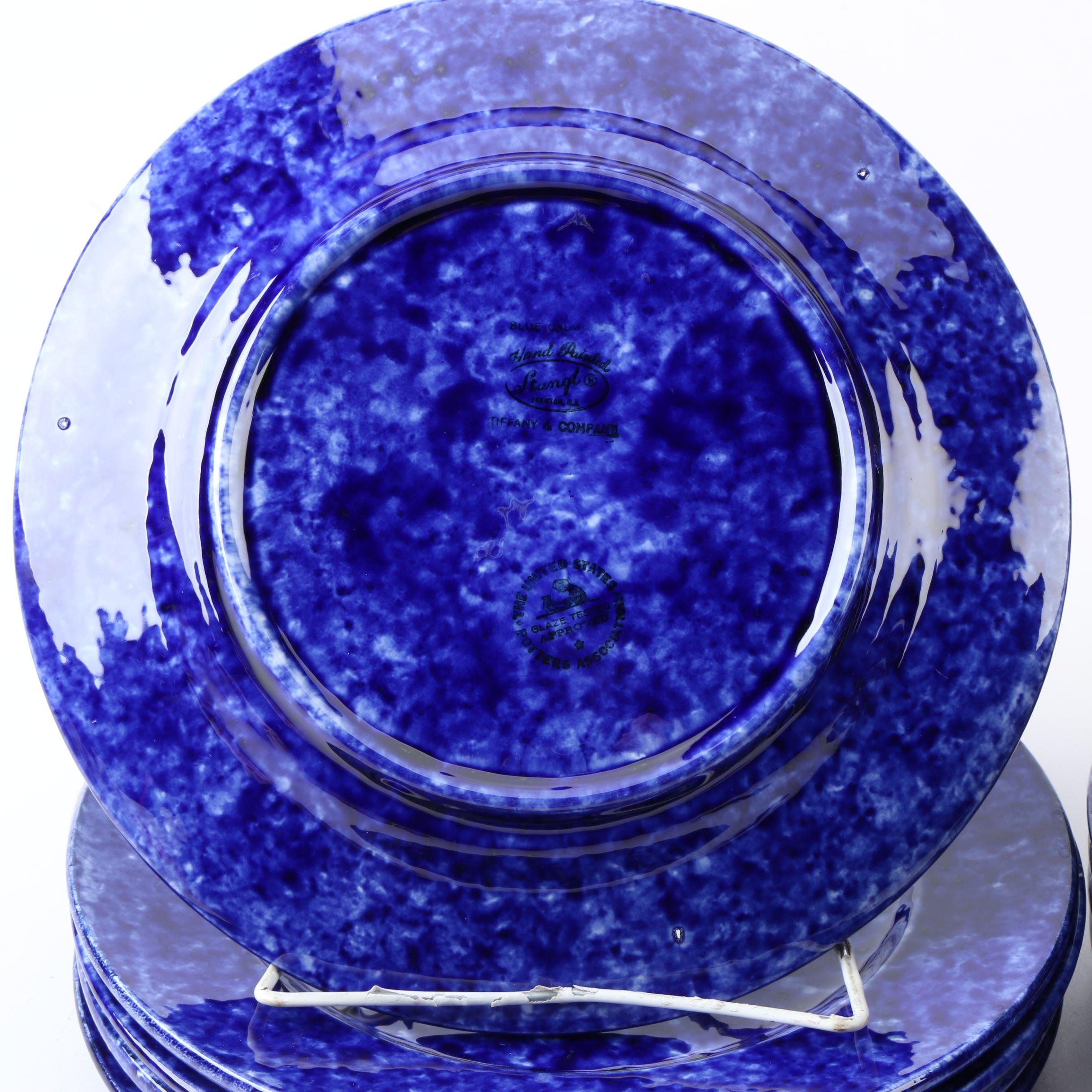 Vintage Stangl for Tiffany & Company "Blue Caughley" Dinner Plates 1960s