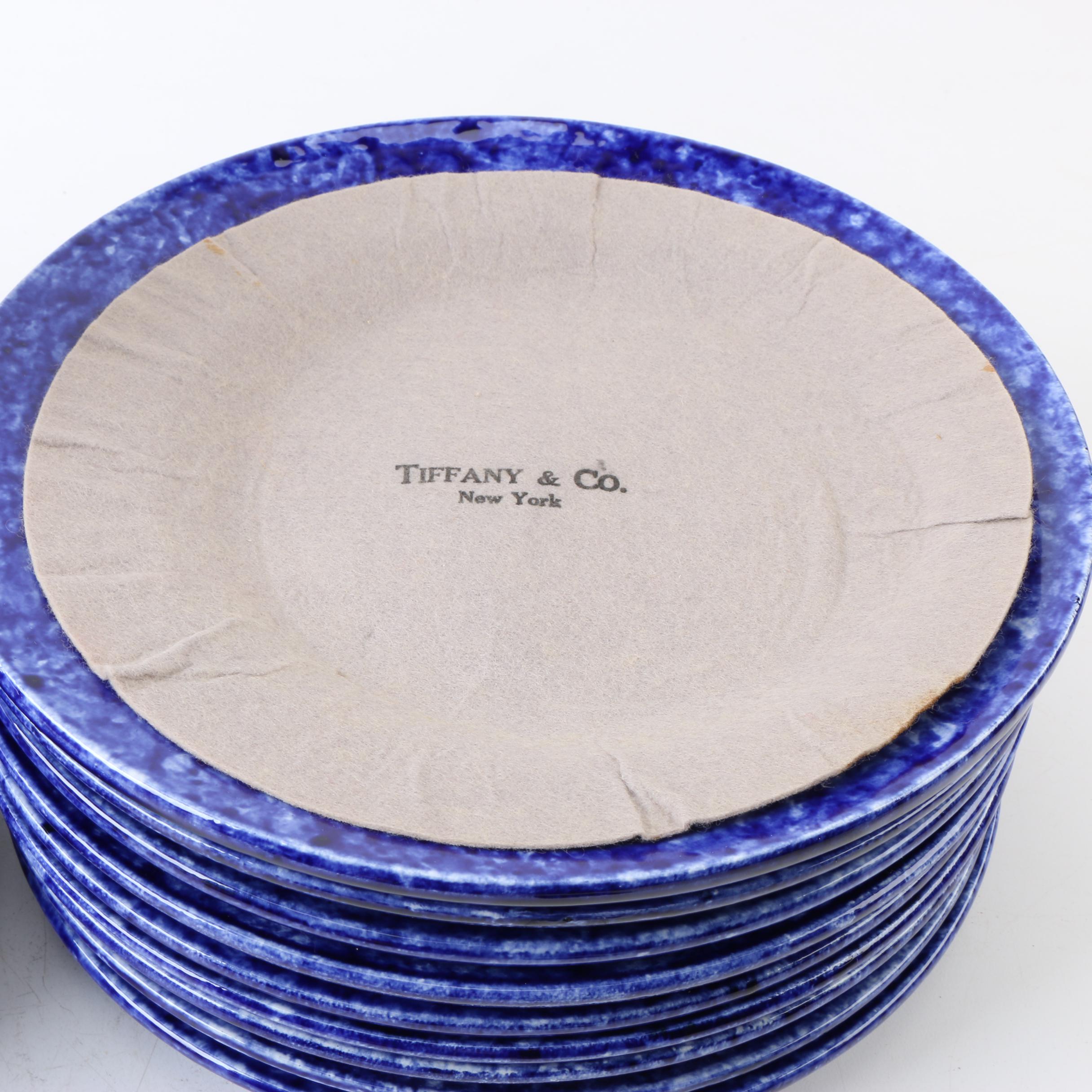 Vintage Stangl for Tiffany & Company "Blue Caughley" Dinner Plates 1960s