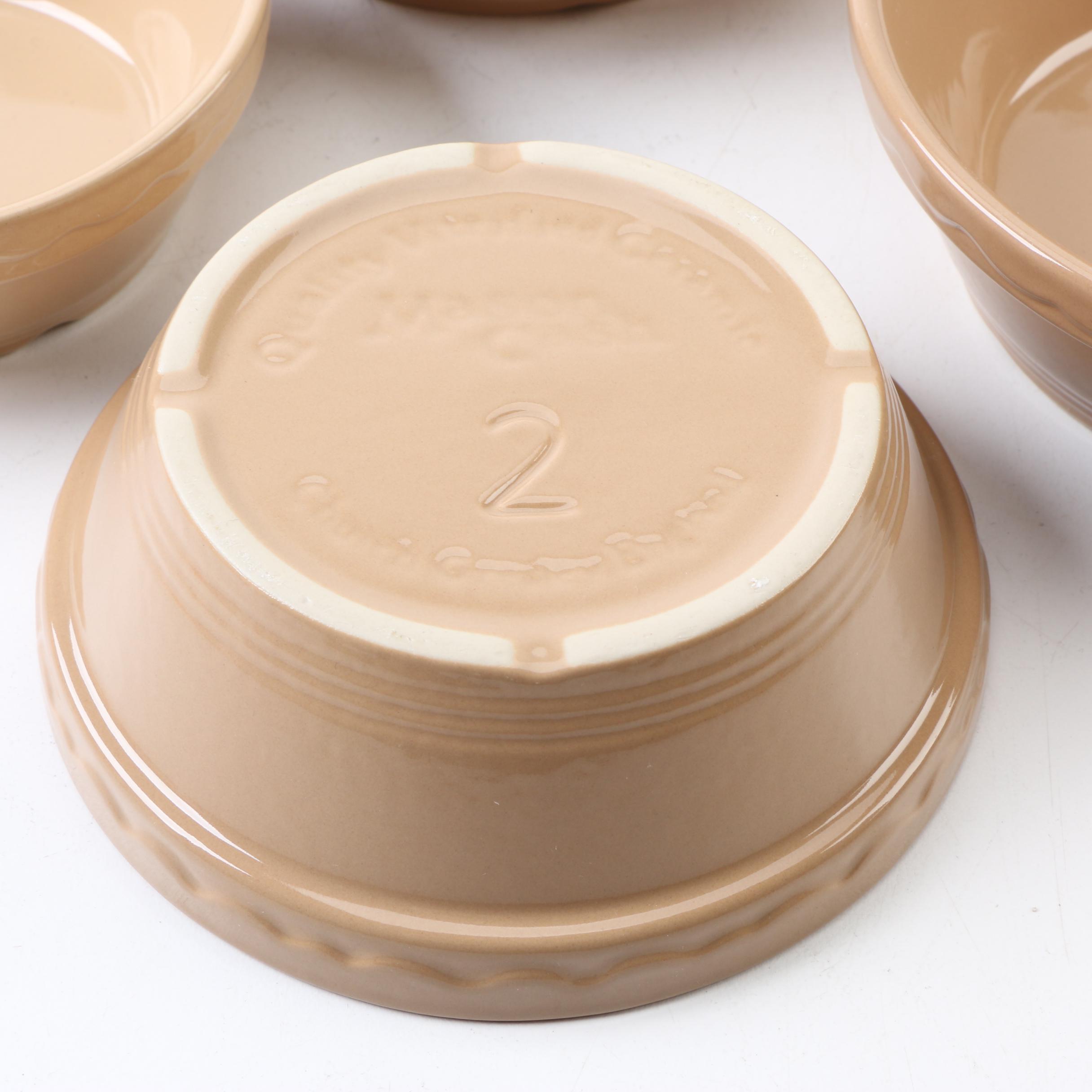 Mason Cash Light Brown Glaze Ceramic Mixing Bowls and Baking Dish