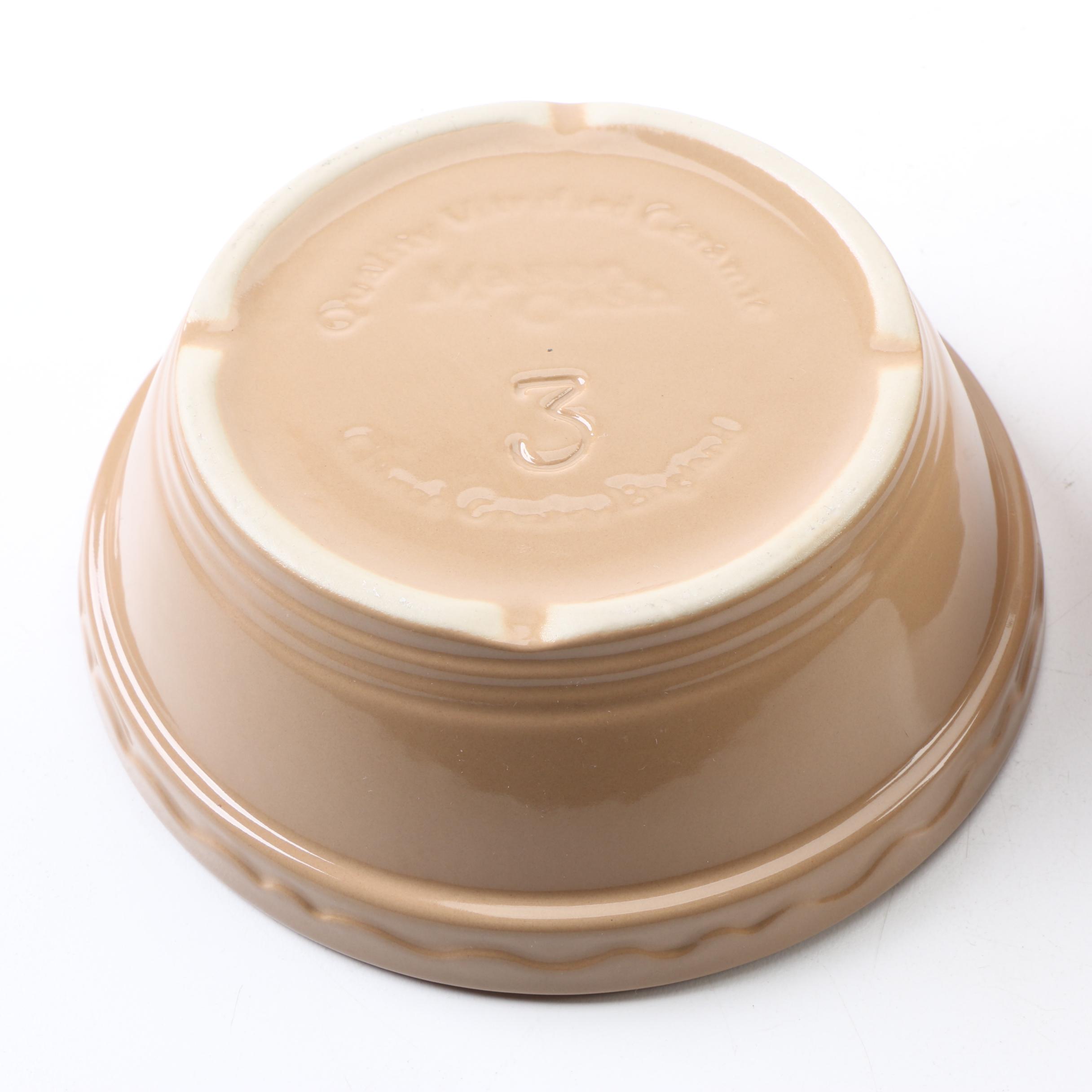 Mason Cash Light Brown Glaze Ceramic Mixing Bowls and Baking Dish