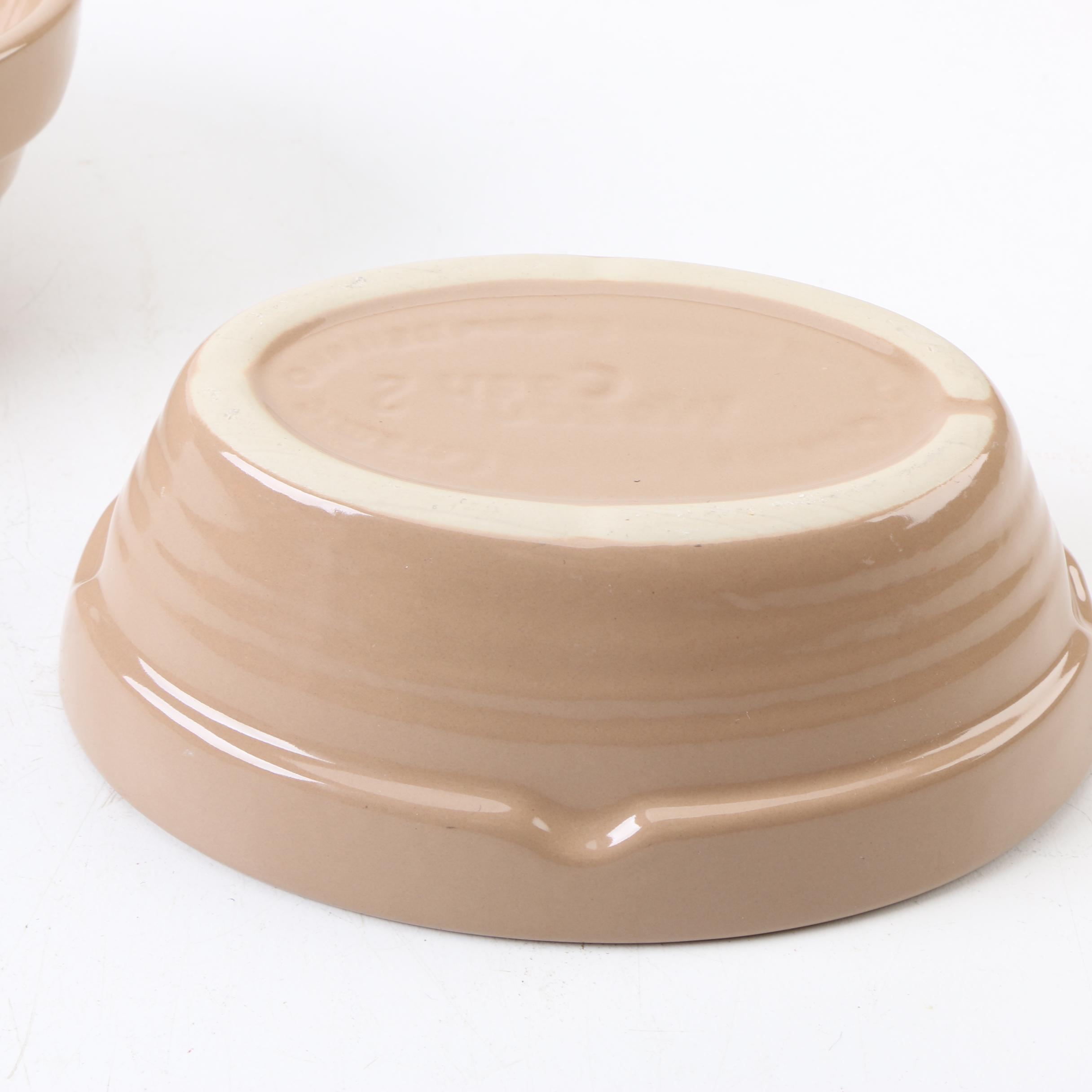 Mason Cash Light Brown Glaze Ceramic Mixing Bowls and Baking Dish