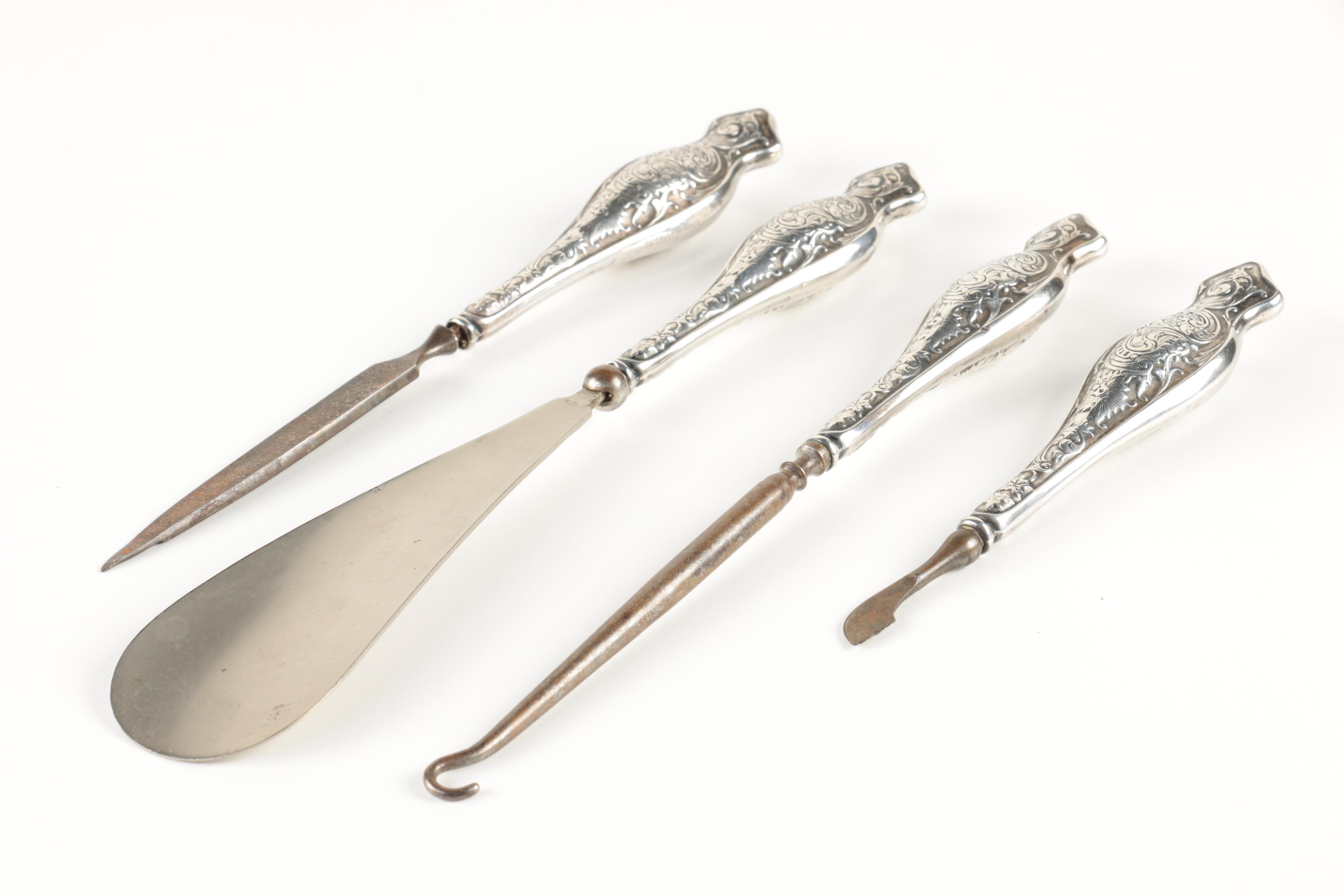 Sterling Silver Handled Vanity Accessories