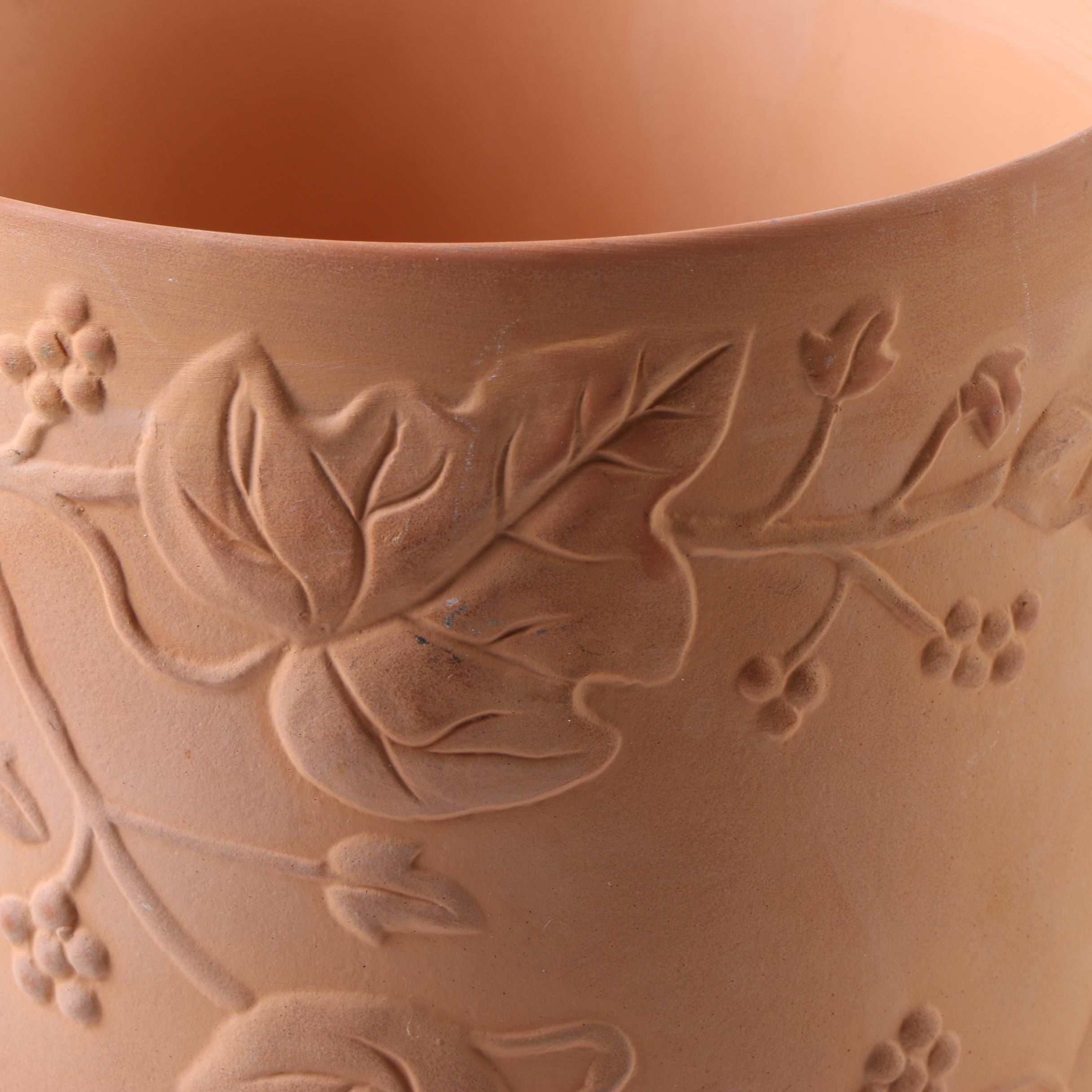 Apilco French Porcelain Terrine and Terracotta Wine Cooler